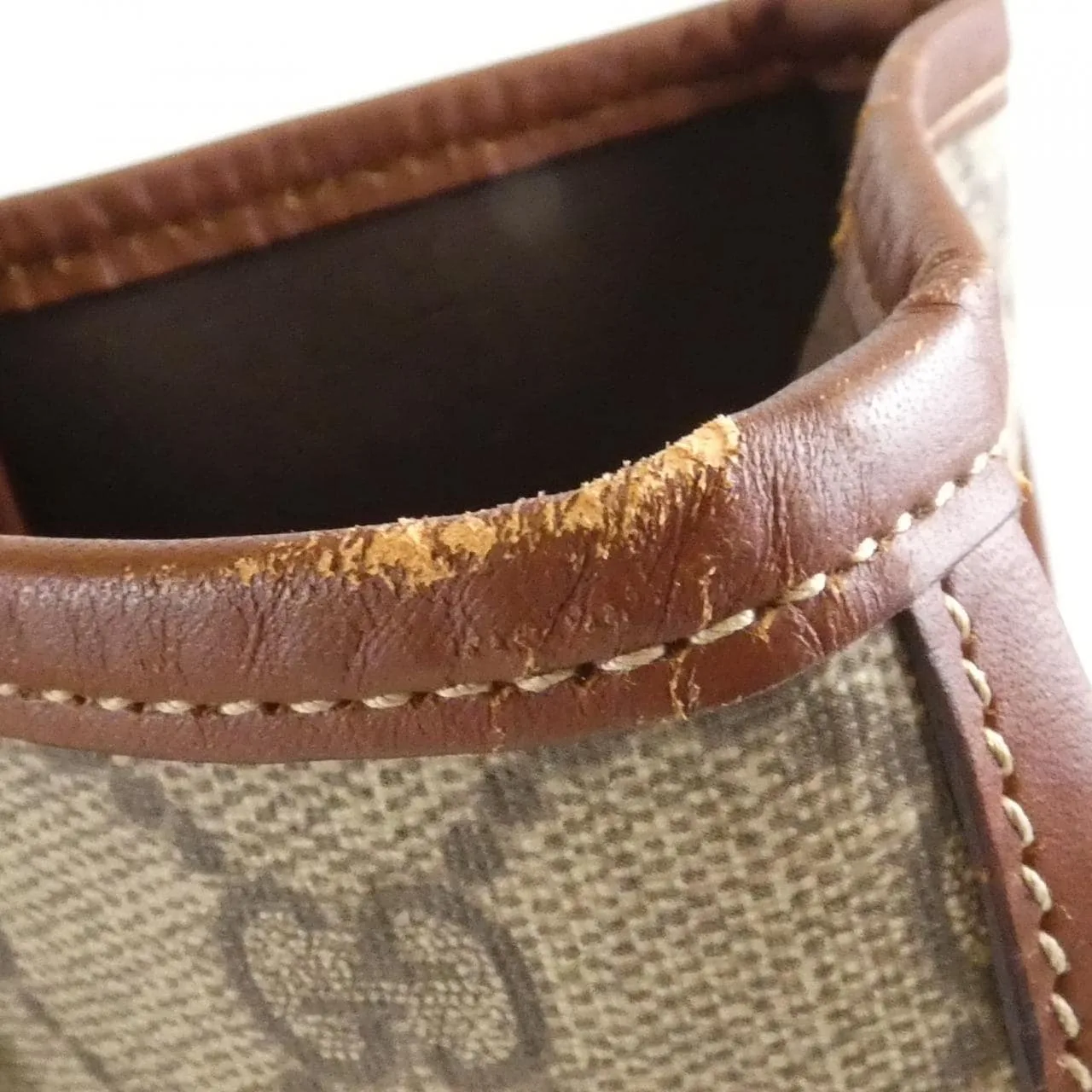 GUCCI 211124 手提包 皮革 米色 皮革 中古品A - 縮圖 5