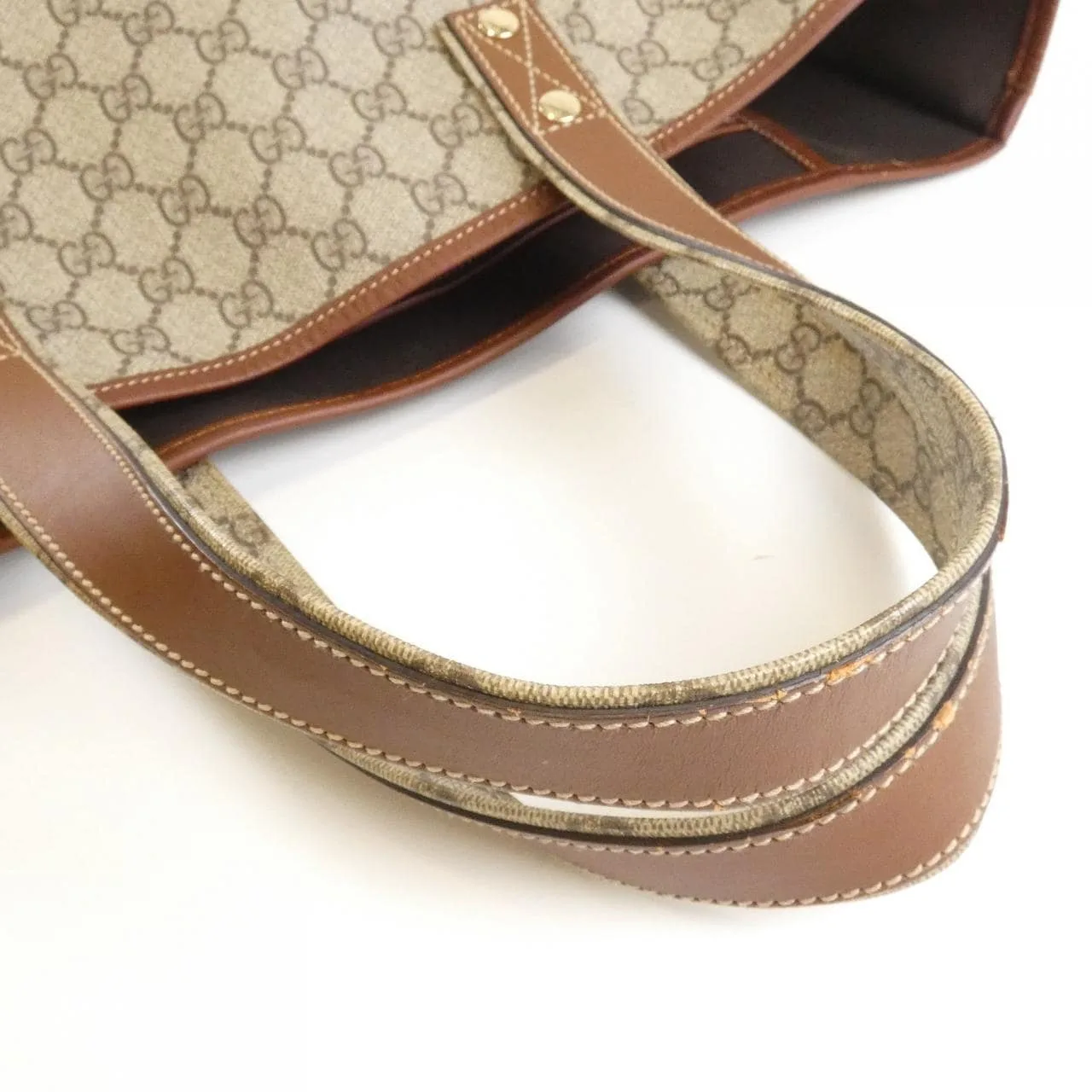 GUCCI 211124 手提包 皮革 米色 皮革 中古品A - 縮圖 7