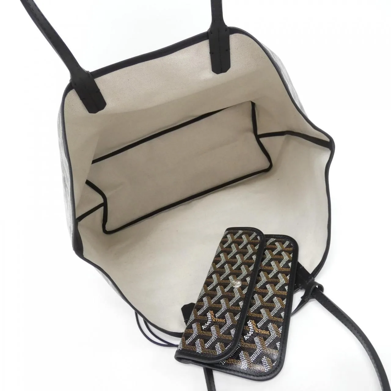 GOYARD Saint Louis AMA LOUIS PM Tote Canvas 黑色 帆布 未使用品 - 縮圖 4