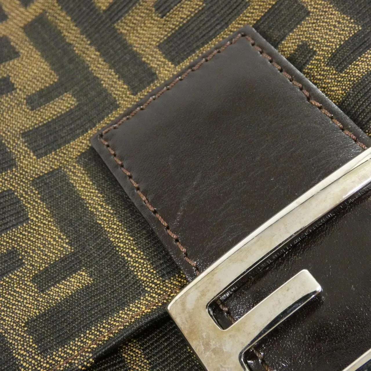 FENDI Baguette 26325 Shoulder Canvas