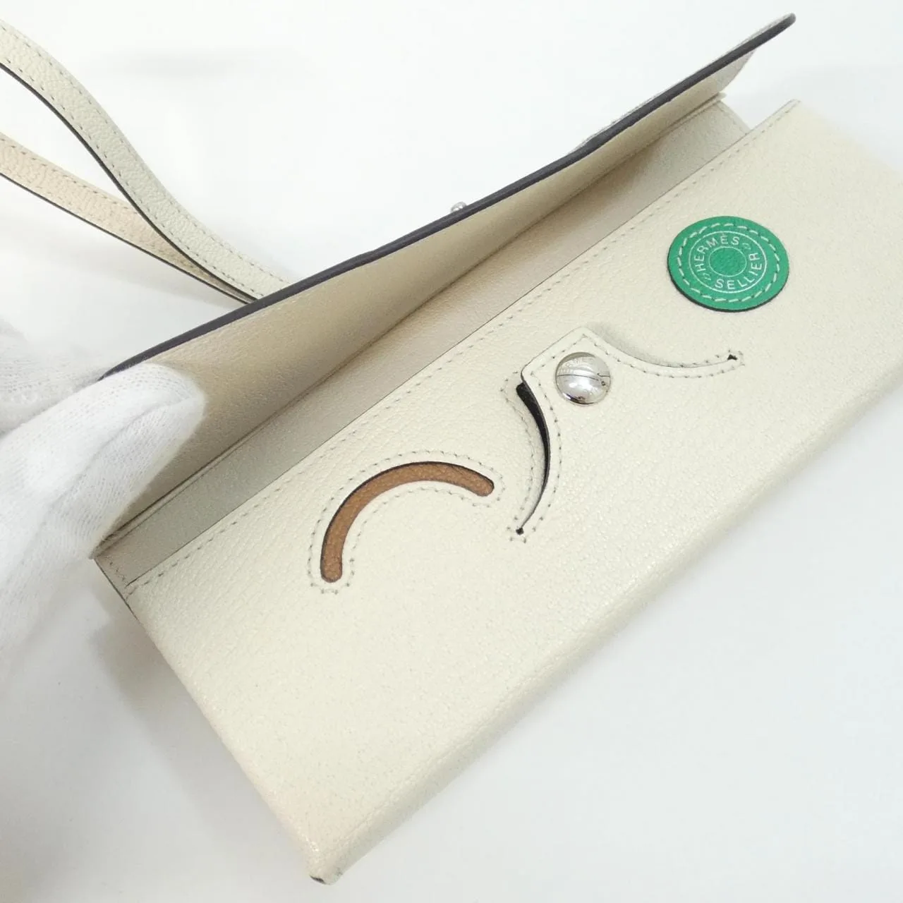 HERMES 083601CK Wallet Black Rank A - Thumbnail 5