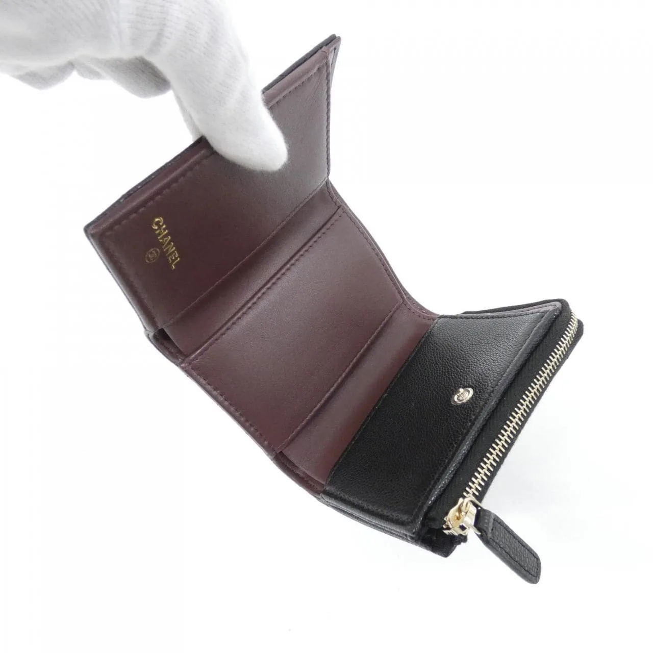 CHANEL Timeless Classic AP3177 Wallet Grained Calfskin Black Grained Calfskin Rank A - Thumbnail 5