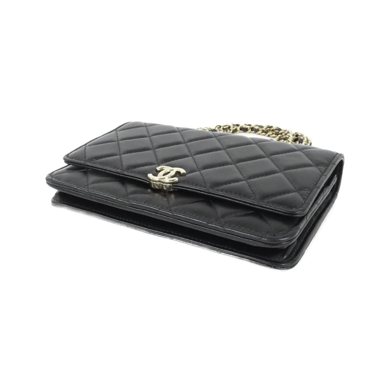 CHANEL Timeless Classic AP2844 銀包 羊皮 黑色 羊皮 中古品A - 縮圖 3