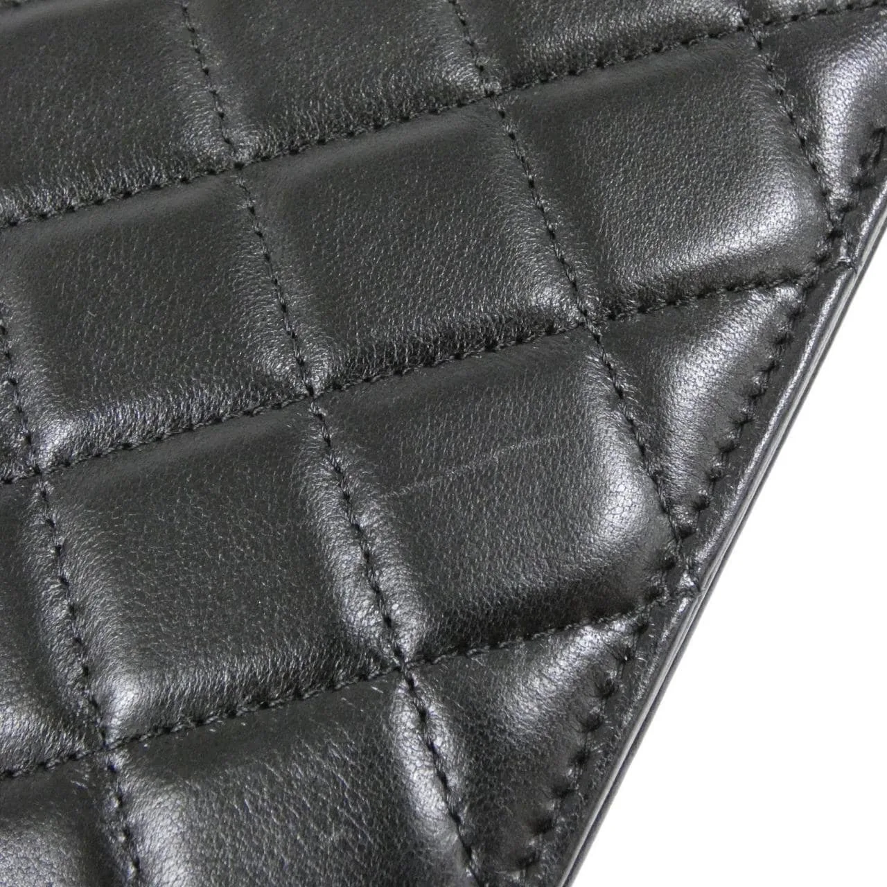 CHANEL Timeless Classic AP2844 銀包 羊皮 黑色 羊皮 中古品A - 縮圖 4