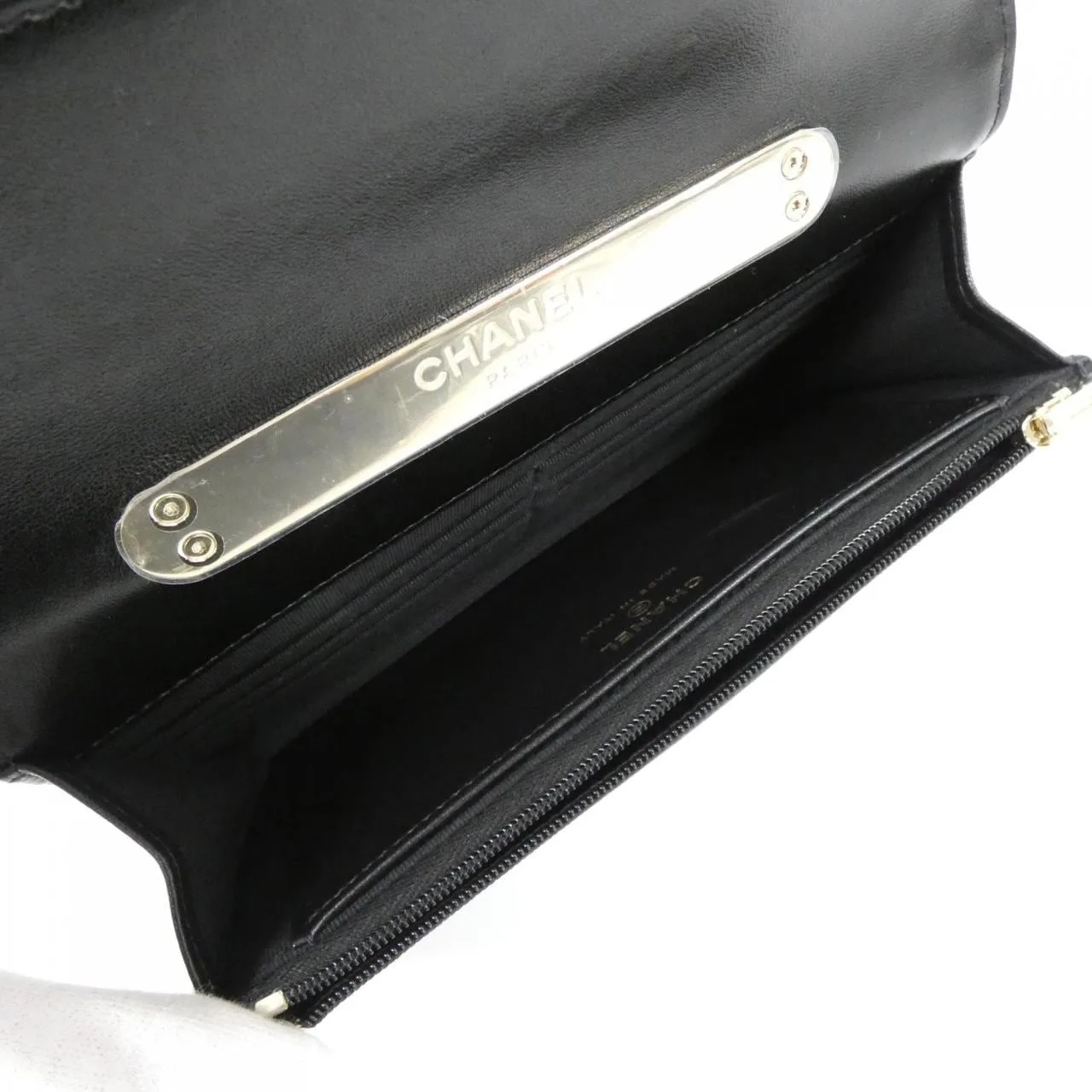 CHANEL Timeless Classic AP2844 銀包 羊皮 黑色 羊皮 中古品A - 縮圖 9