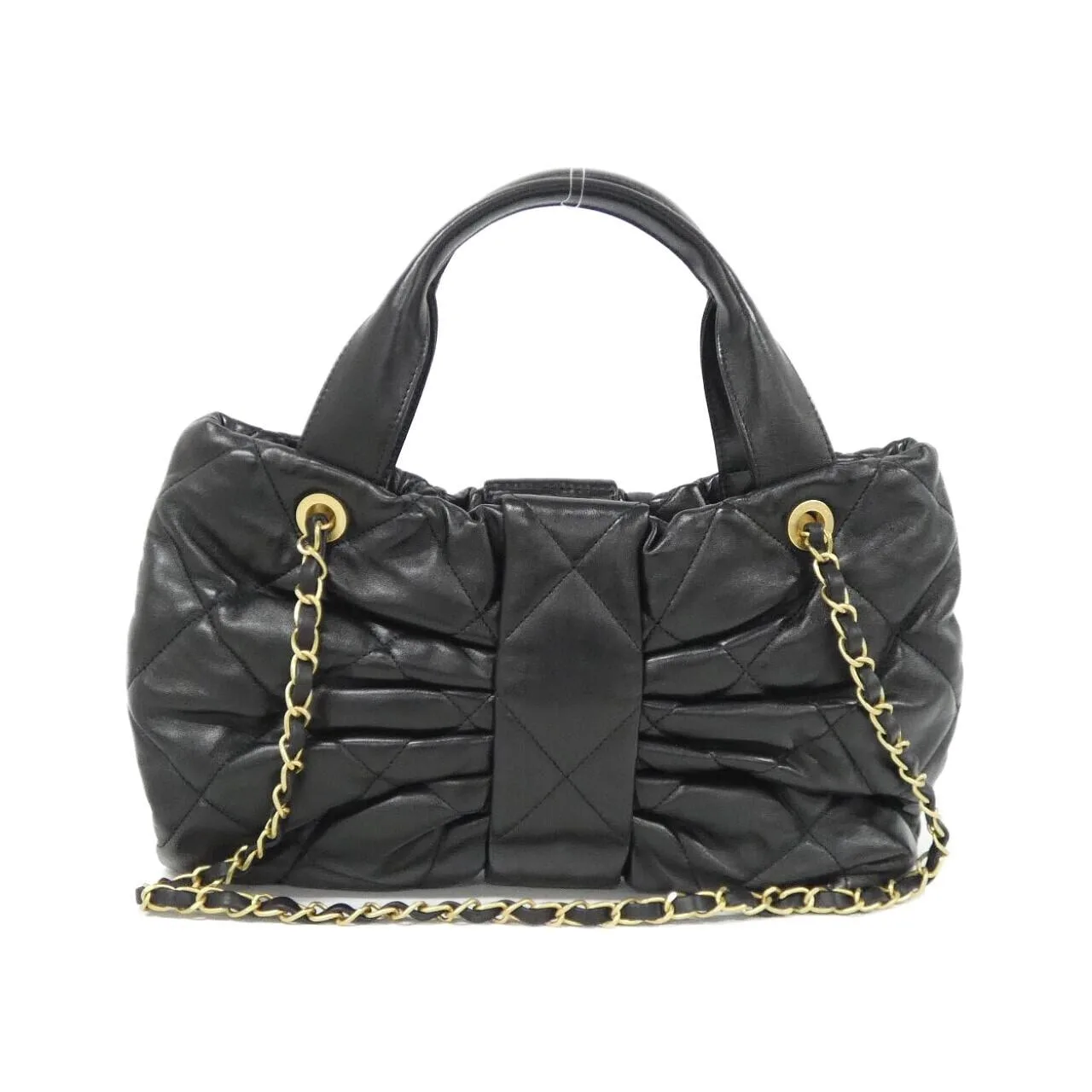 CHANEL AS5851 Handbag Lambskin 黑色 羊皮 中古品A - 縮圖 2