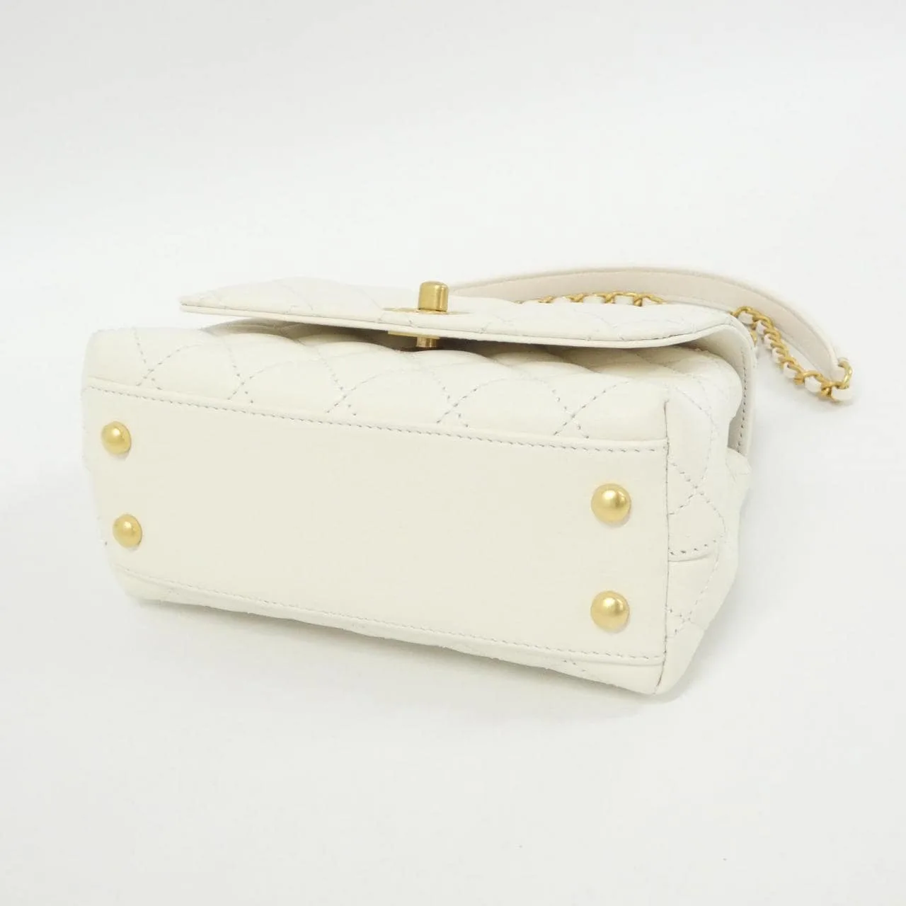 CHANEL Coco Handle AS2215 Handbag 白色 中古品A - 縮圖 3