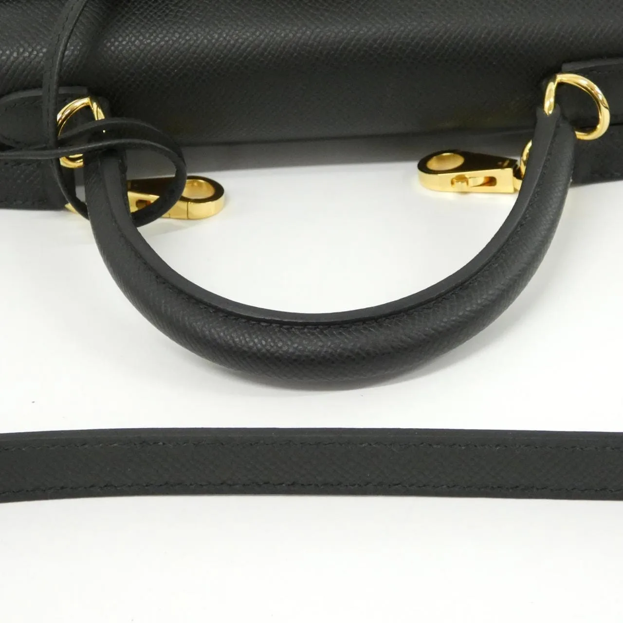 HERMES Kelly 038416CC Handbag Epsom Black Epsom Leather Unused - Thumbnail 5