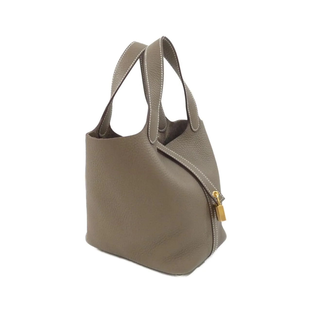 HERMES Picotin 056289CC Handbag Clemence Etoupe