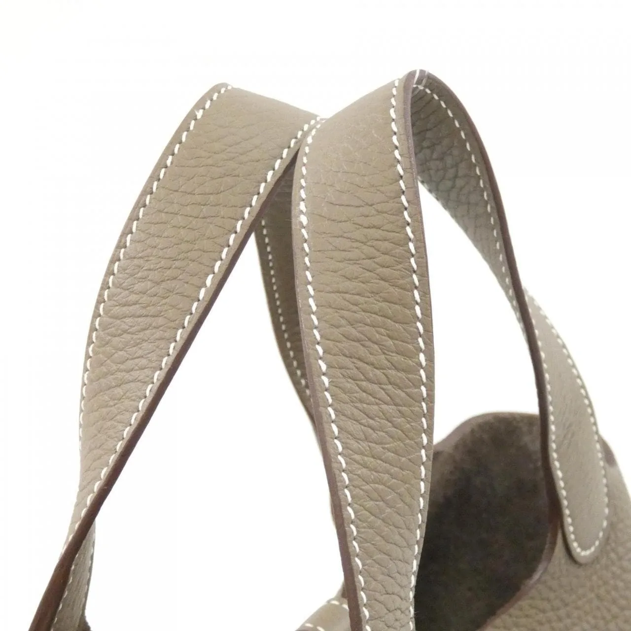 HERMES Picotin 056289CC Handbag Clemence Etoupe Clemence Leather Rank A - Thumbnail 5