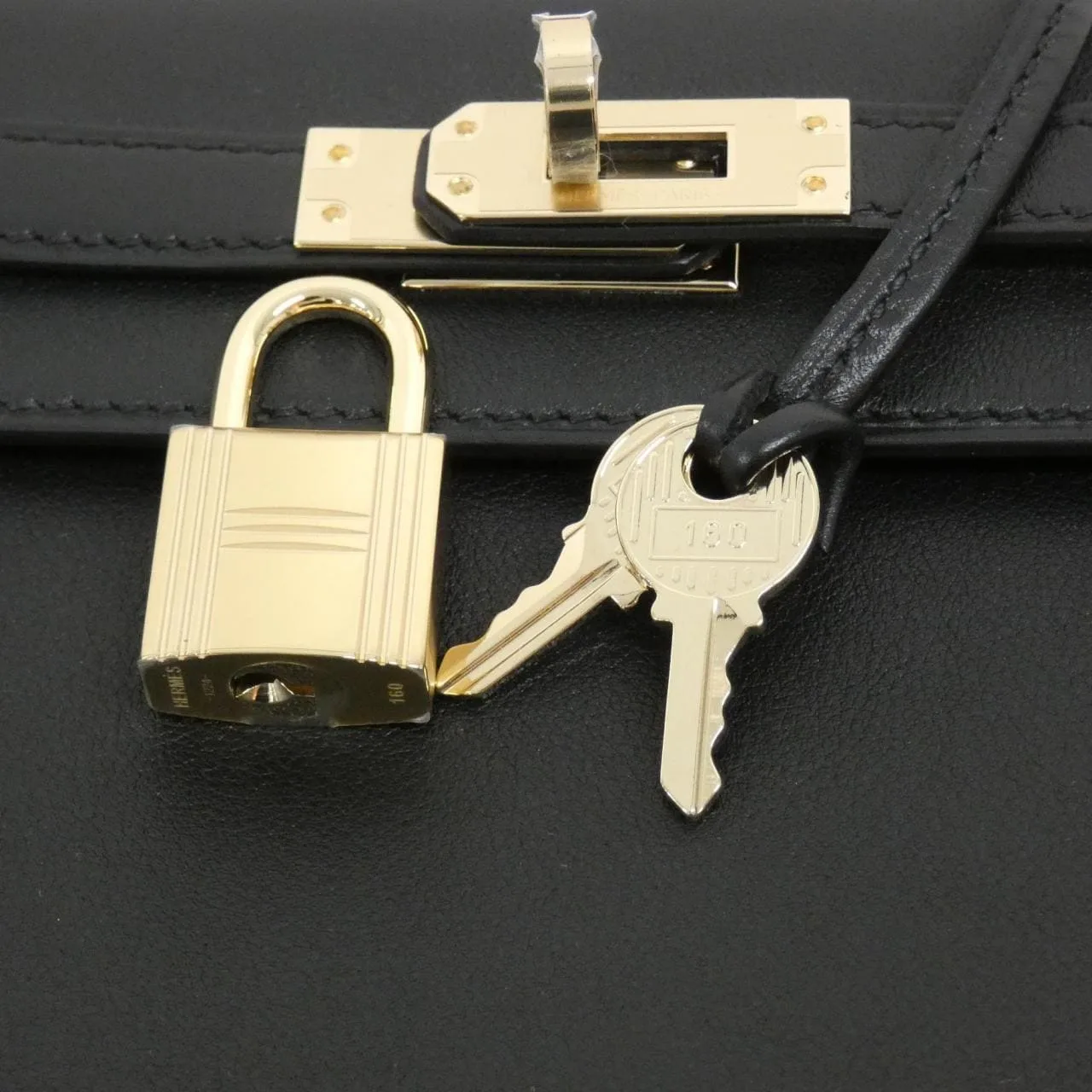 HERMES Kelly Handbag Black Unused - Thumbnail 4