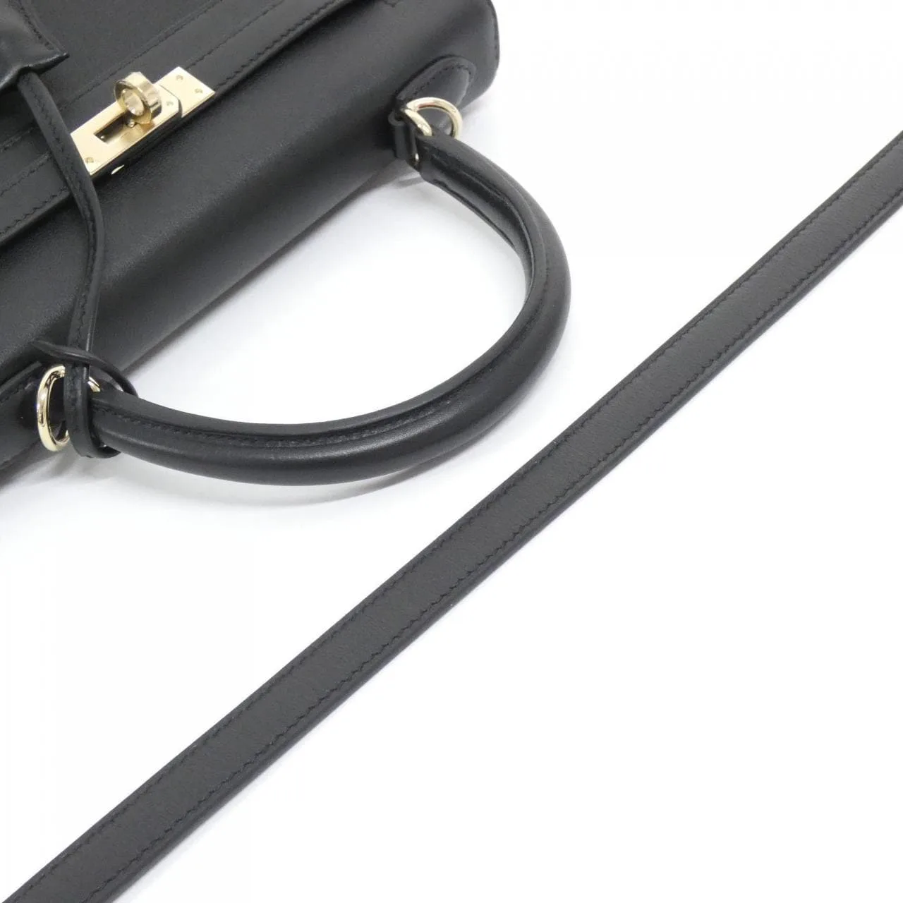 HERMES Kelly Handbag Black Unused - Thumbnail 5