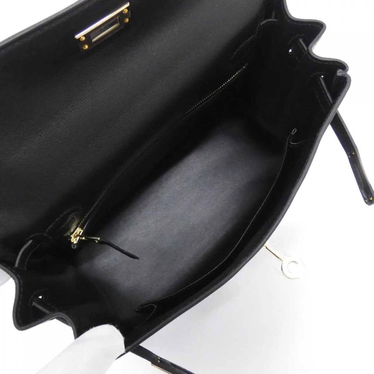 HERMES Kelly Handbag Black Unused - Thumbnail 6