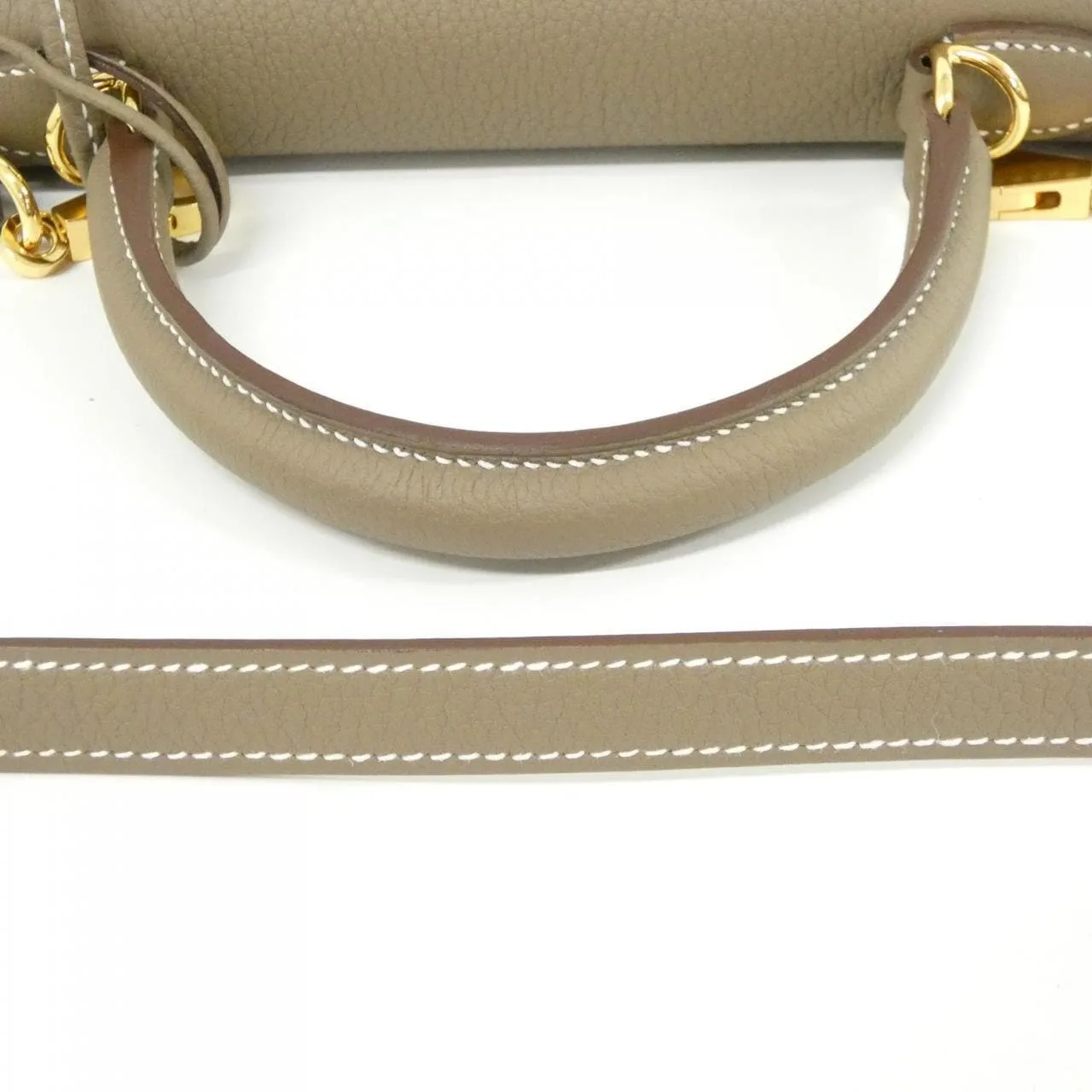 HERMES Kelly 044624CC Handbag Togo Etoupe Togo Leather Unused - Thumbnail 5