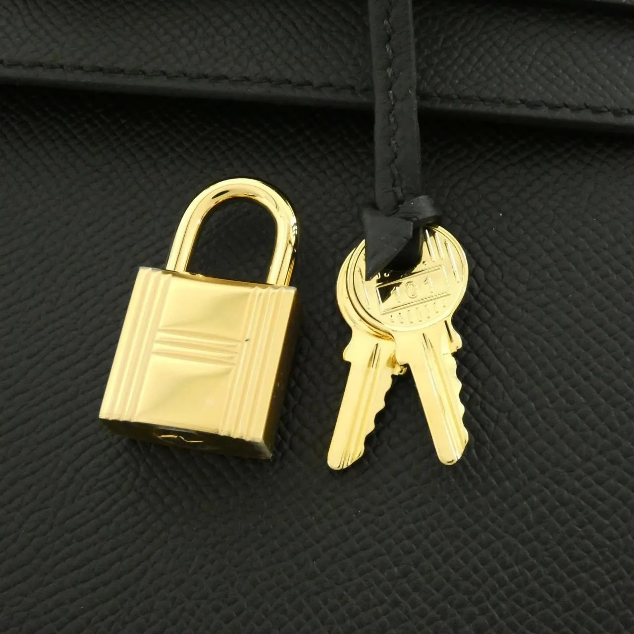 HERMES Kelly 038416CC Handbag Epsom Black Epsom Leather Unused - Thumbnail 4