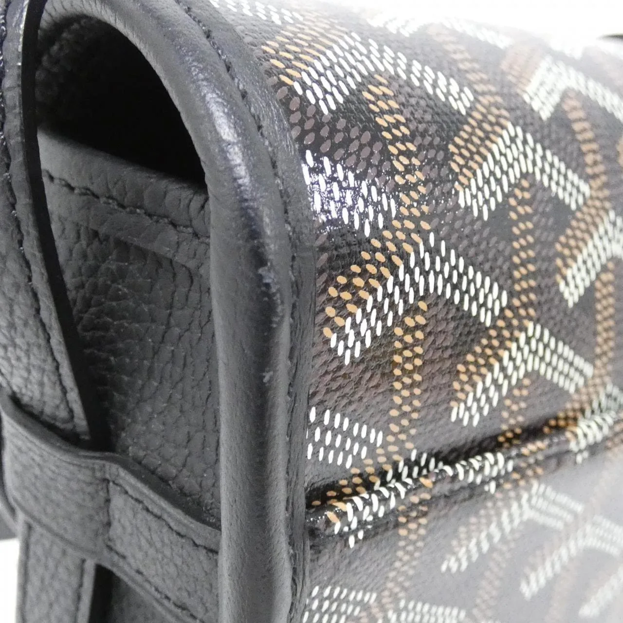 GOYARD Shoulder Canvas 黑色 帆布 中古品A - 縮圖 4