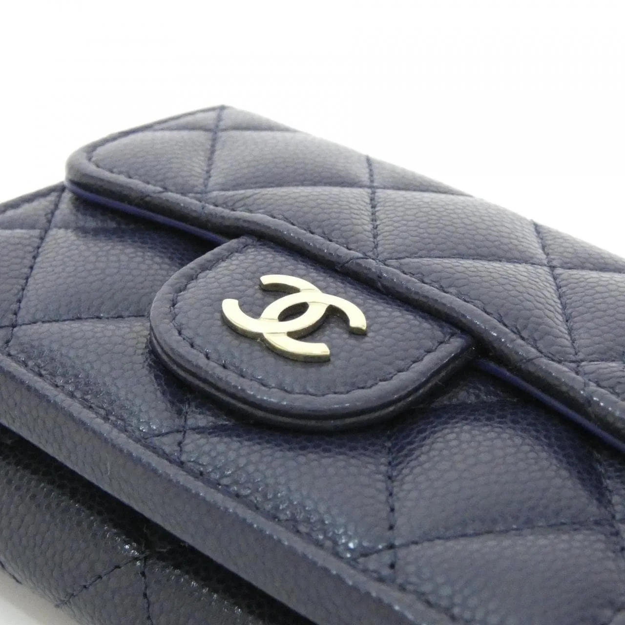 CHANEL Timeless Classic AP0230 Wallet Grained Calfskin Navy Grained Calfskin Rank A - Thumbnail 3