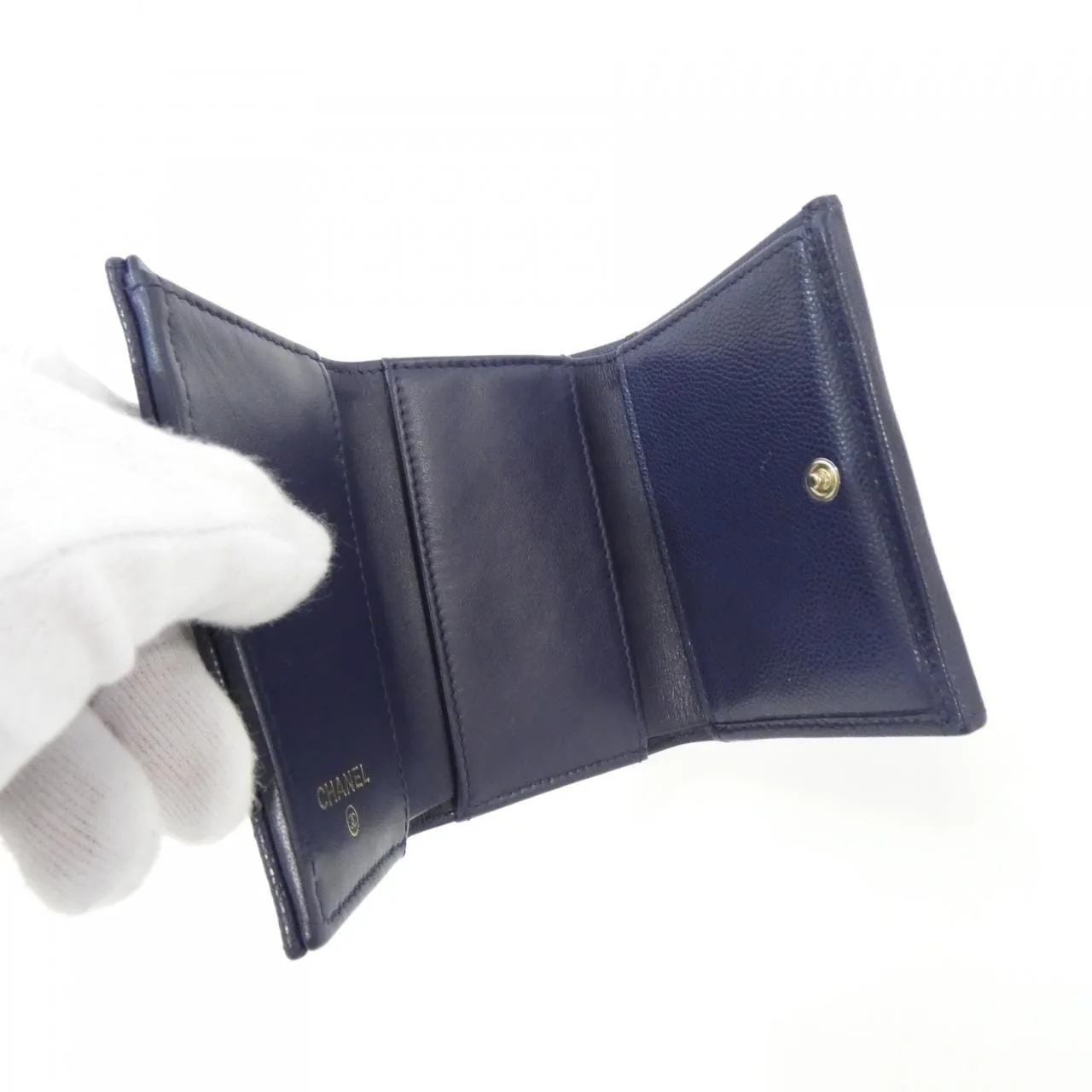 CHANEL Timeless Classic AP0230 Wallet Grained Calfskin Navy Grained Calfskin Rank A - Thumbnail 5