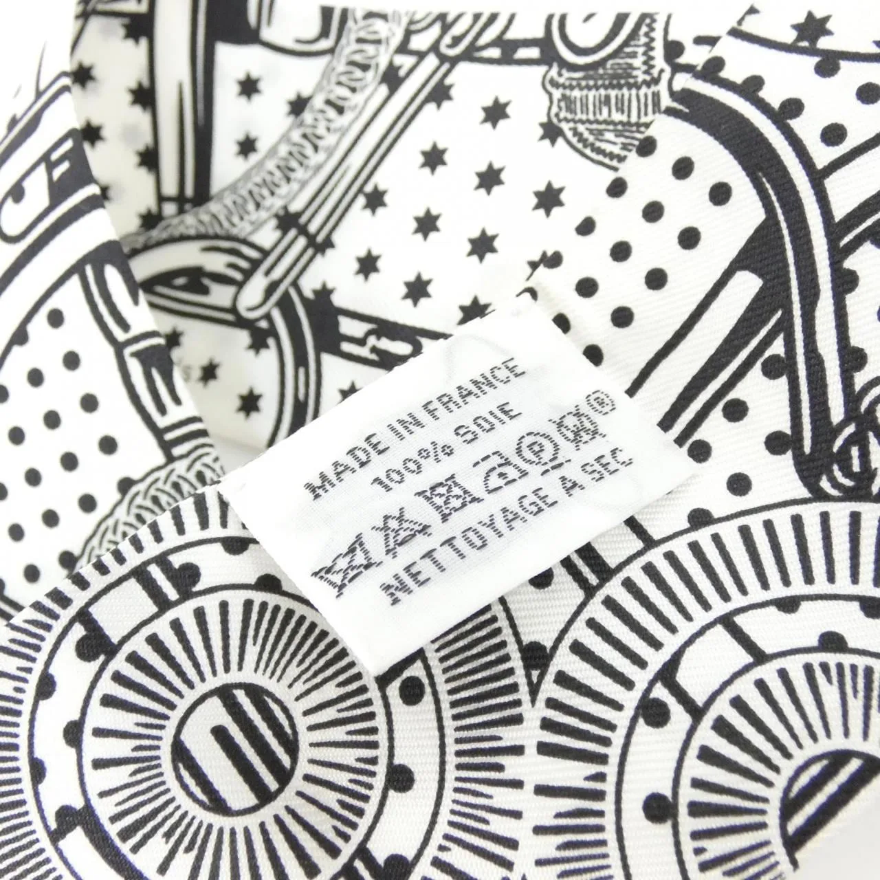 HERMES 062978S Scarf Black Rank A - Thumbnail 3