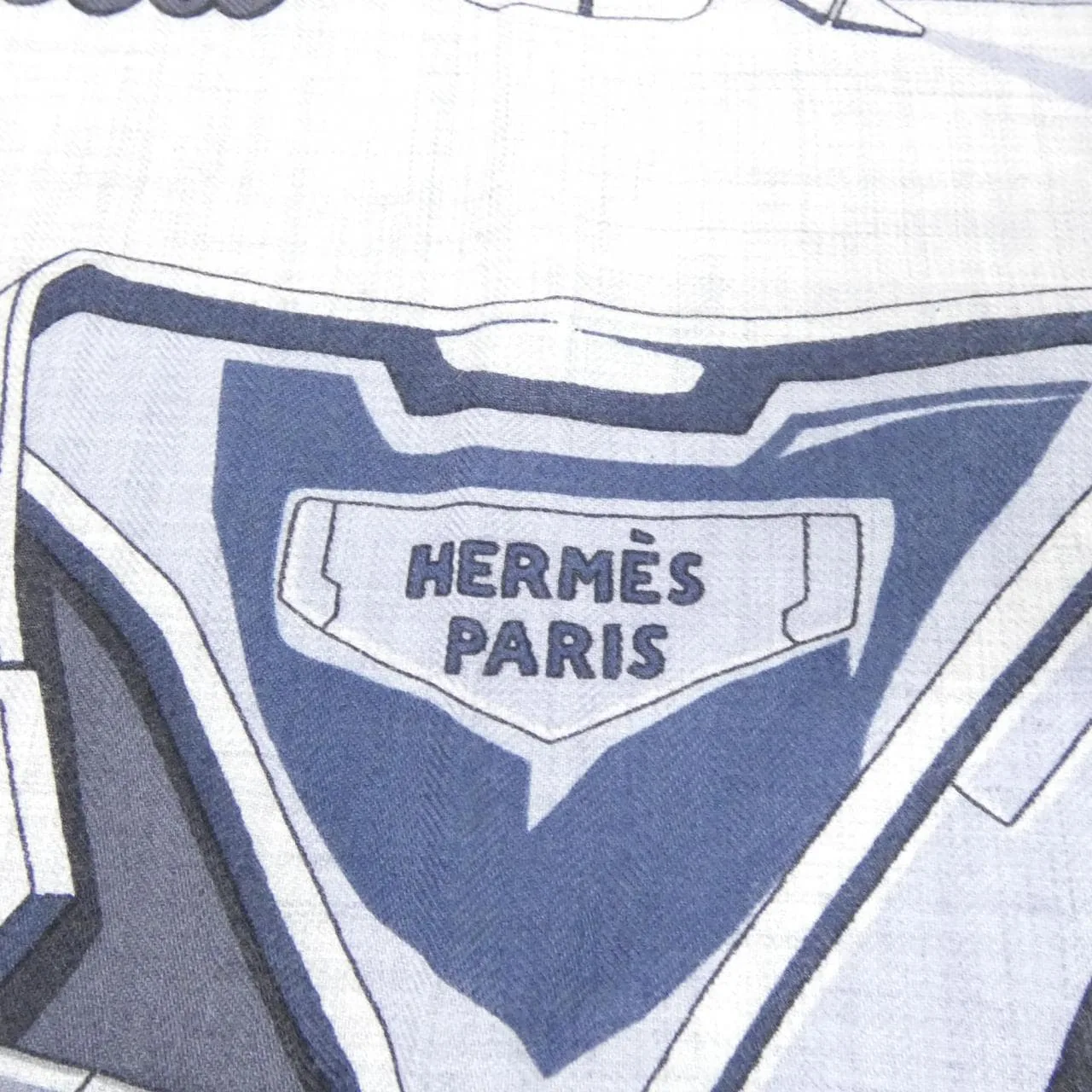 HERMES Scarf Blue Rank A - Thumbnail 2
