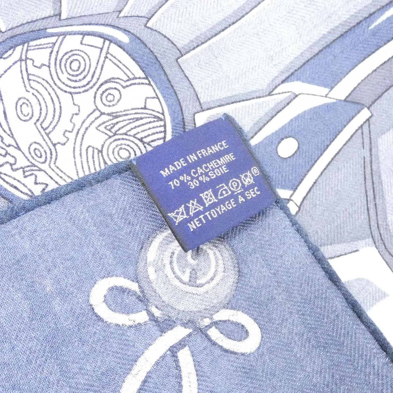 HERMES Scarf Blue Rank A - Thumbnail 5