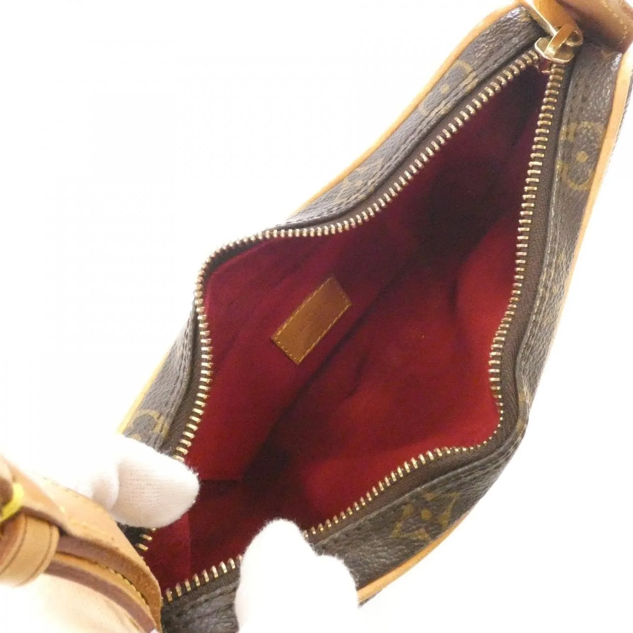 LOUIS VUITTON Pochette M51510 Shoulder Monogram 黑色 Monogram 中古品B - 縮圖 7