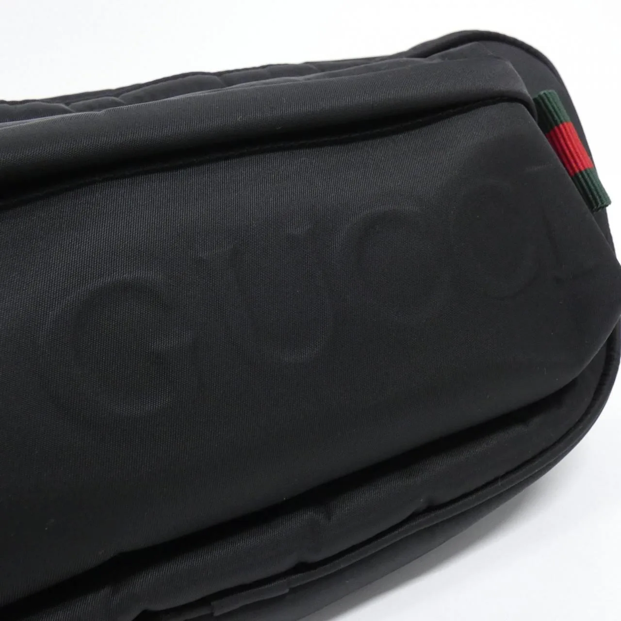 GUCCI 802096 FADUM 肩背包 尼龍 黑色 尼龍 中古品A - 縮圖 4