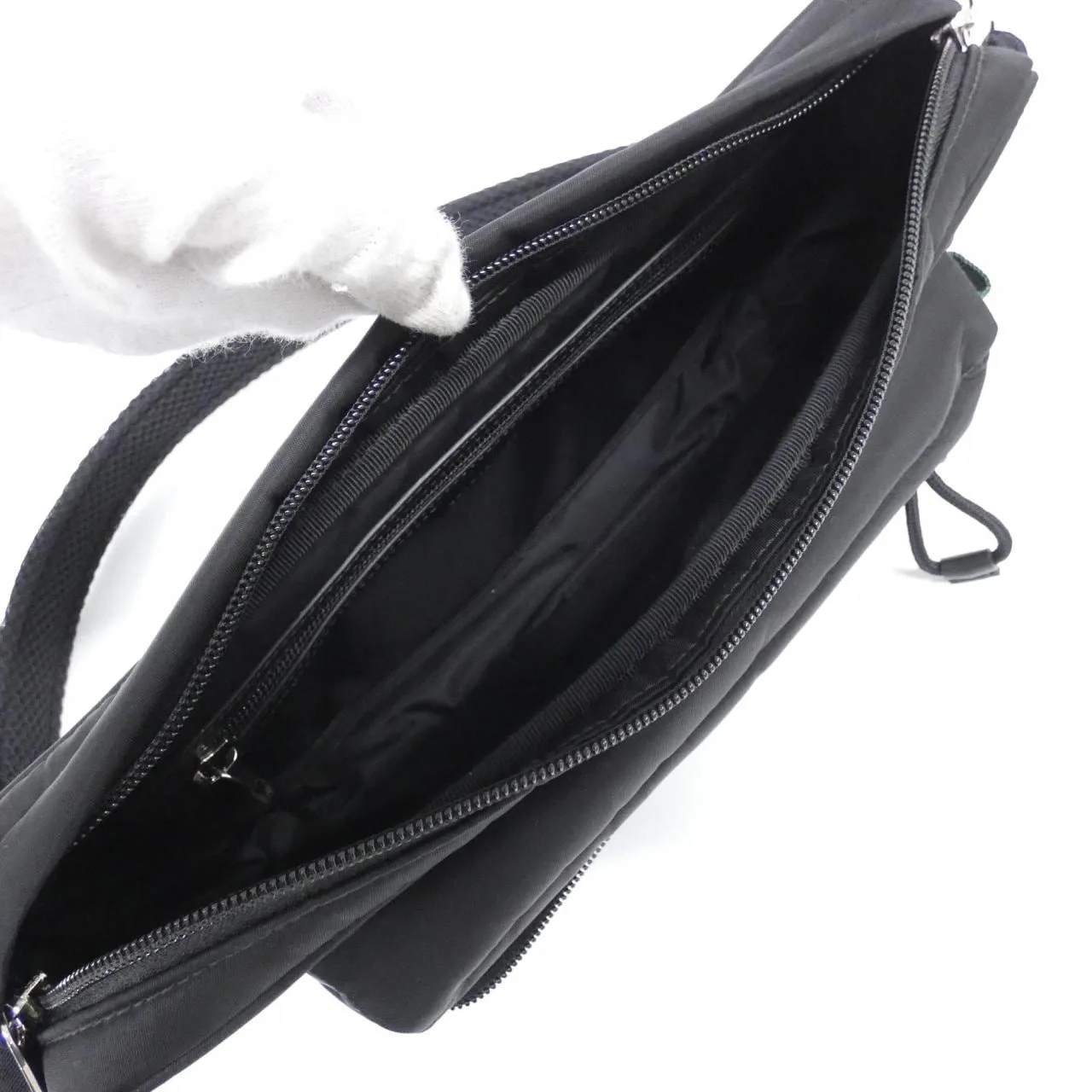 GUCCI 802096 FADUM 肩背包 尼龍 黑色 尼龍 中古品A - 縮圖 6