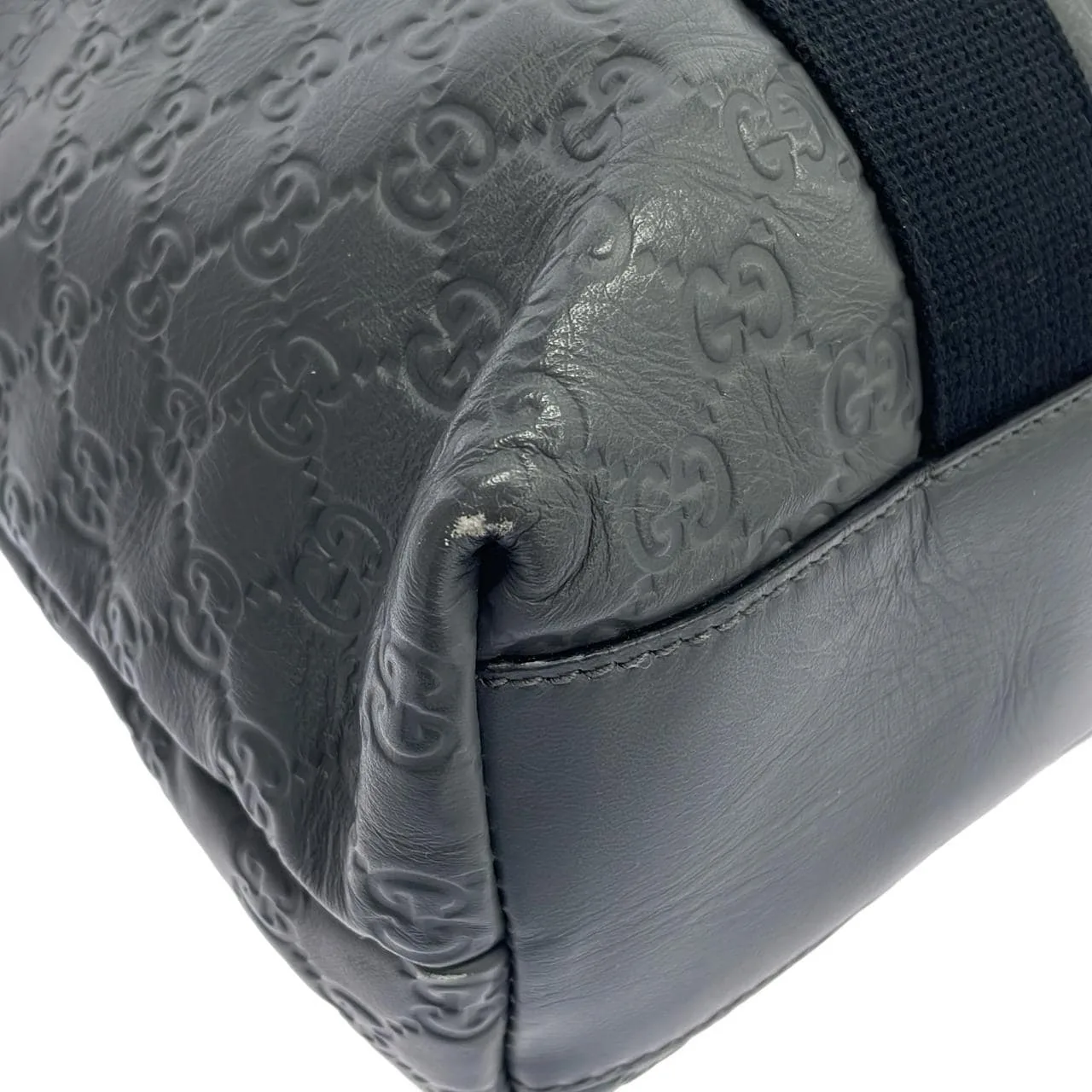 GUCCI 268175 AF65N 手提包 皮革 灰色 皮革 中古品A - 縮圖 2