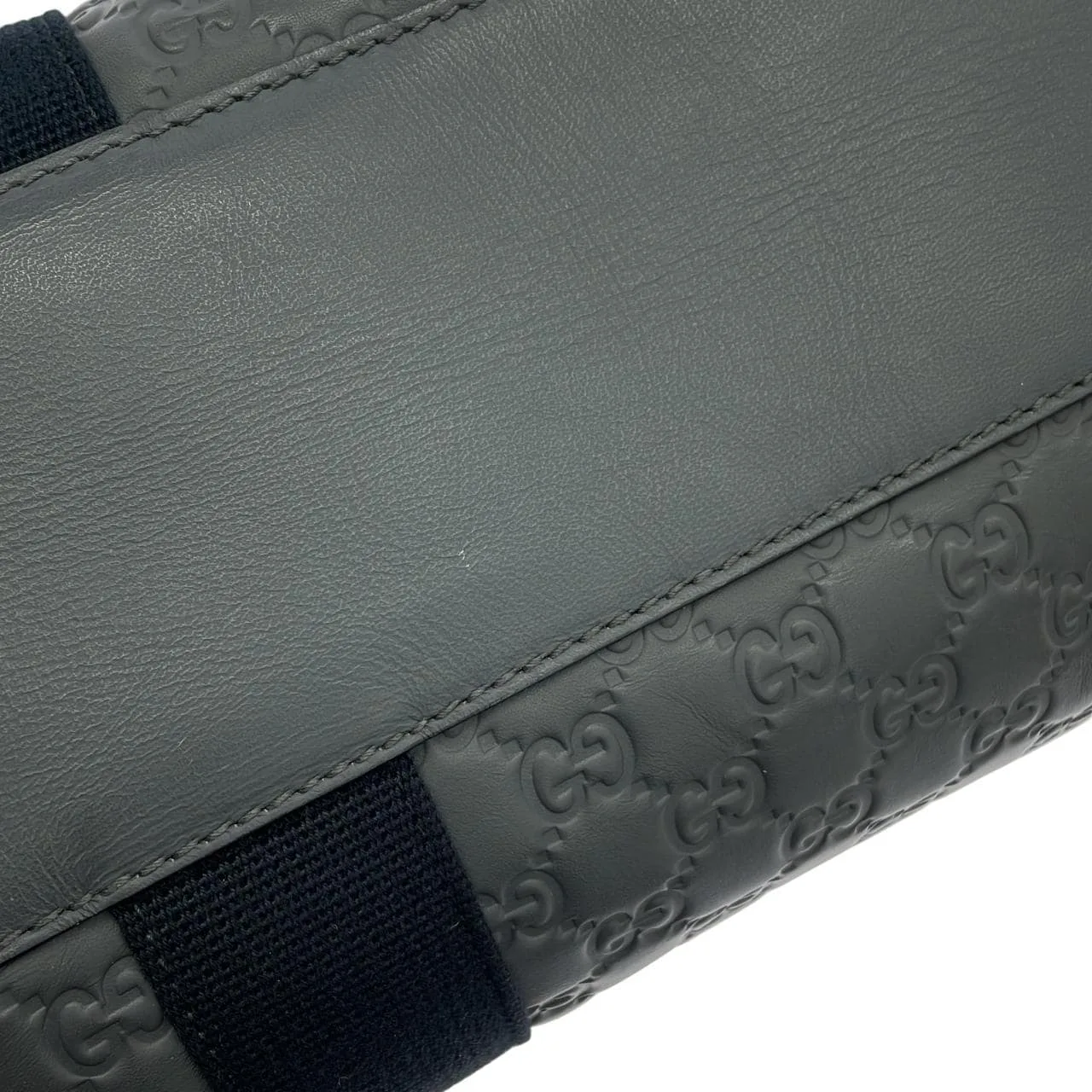 GUCCI 268175 AF65N 手提包 皮革 灰色 皮革 中古品A - 縮圖 3