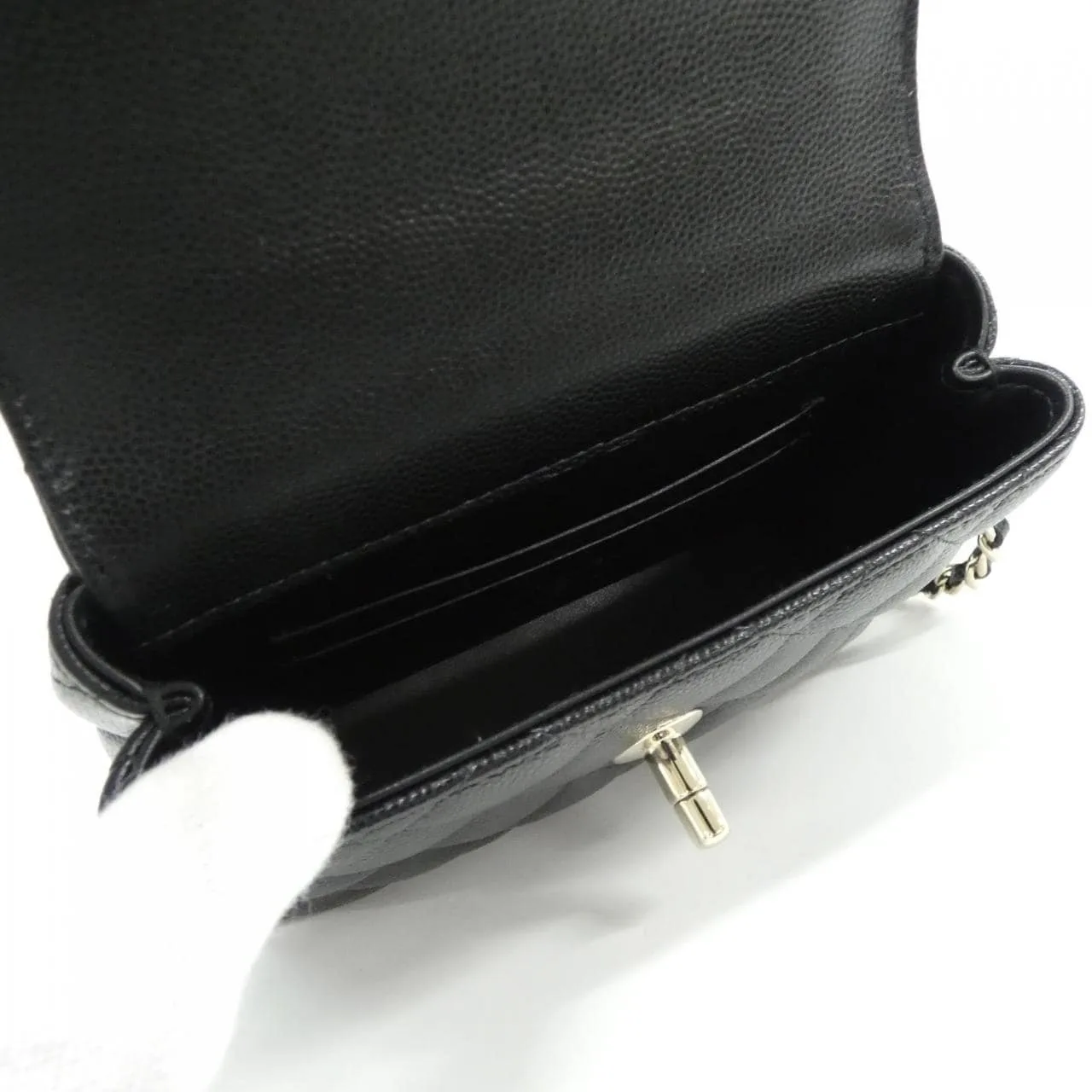 CHANEL AP4244 Wallet Grained Calfskin Black Grained Calfskin Rank A - Thumbnail 5