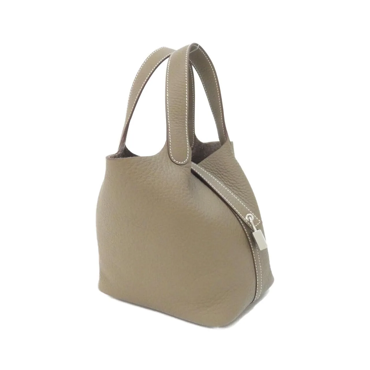 HERMES Picotin 056289CK Handbag Clemence Etoupe