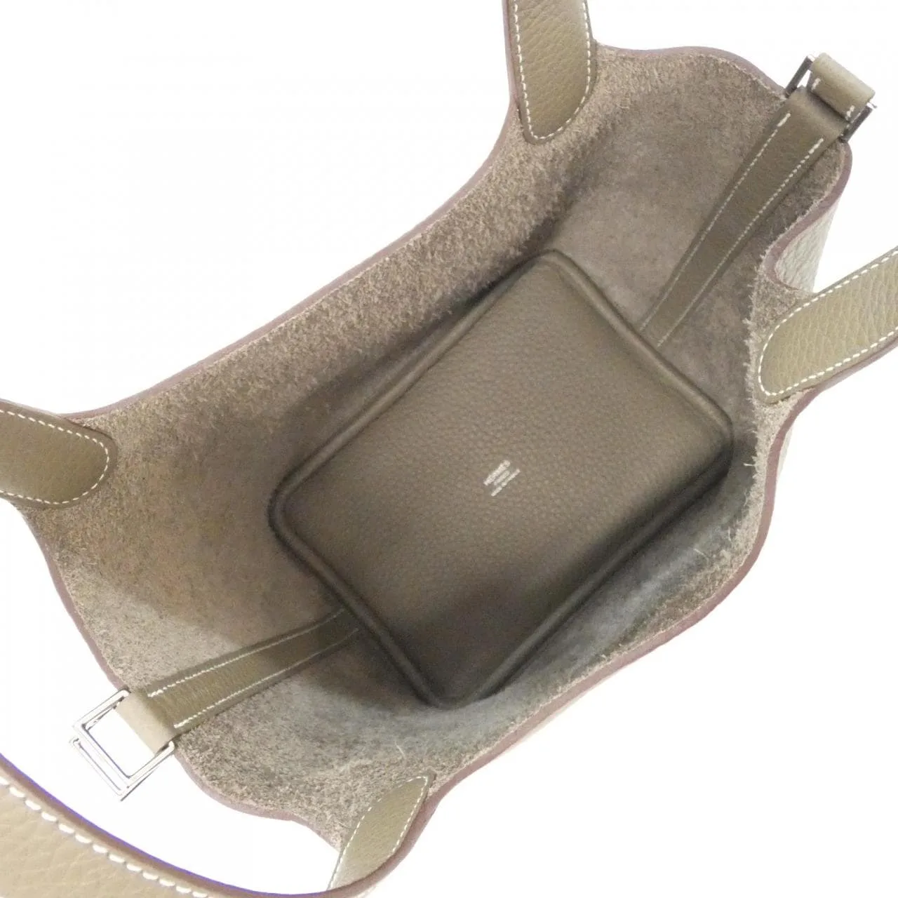HERMES Picotin 056289CK Handbag Clemence Etoupe Clemence 皮 未使用品 - 縮圖 5