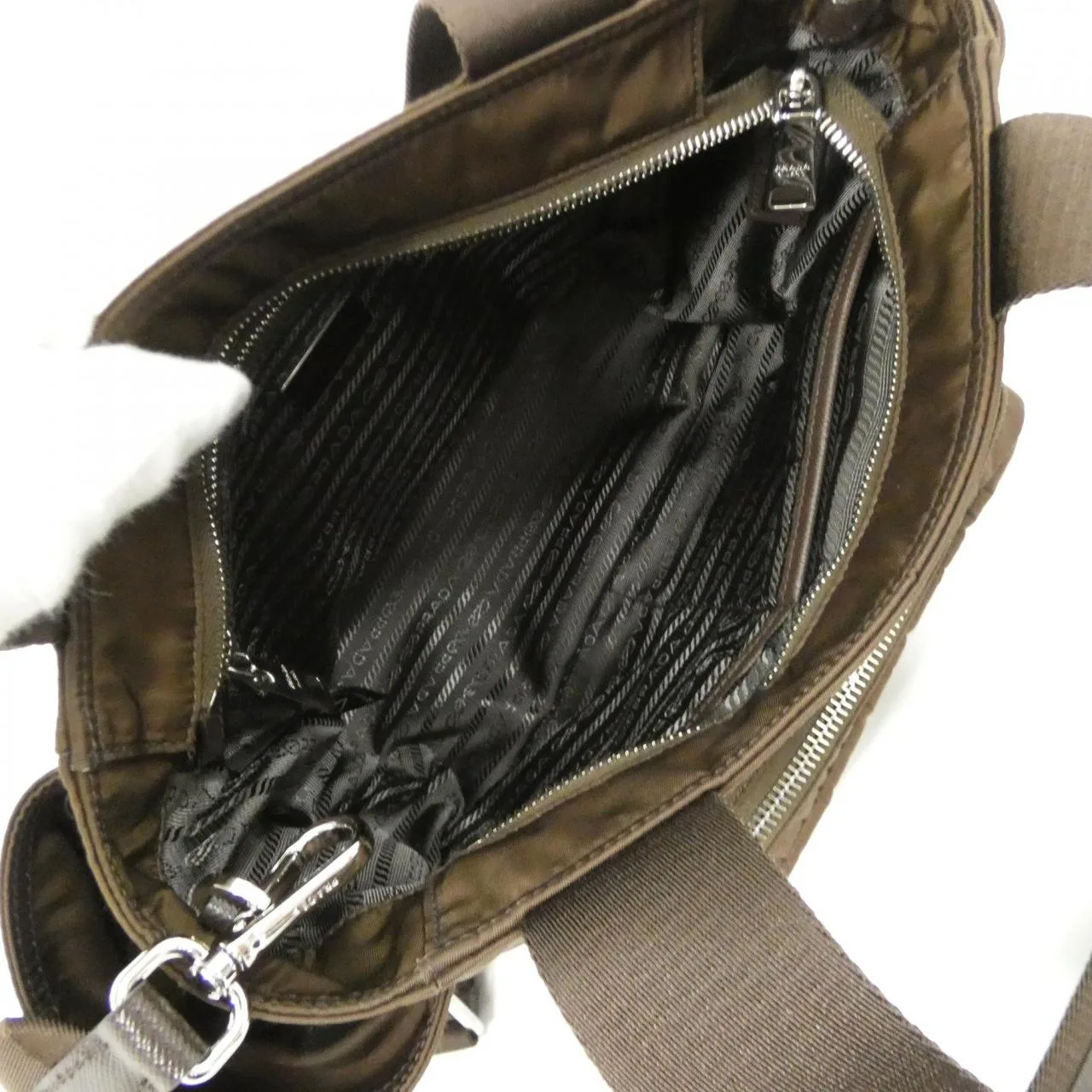 PRADA 1BG582 手提包 黑色 中古品A - 縮圖 10