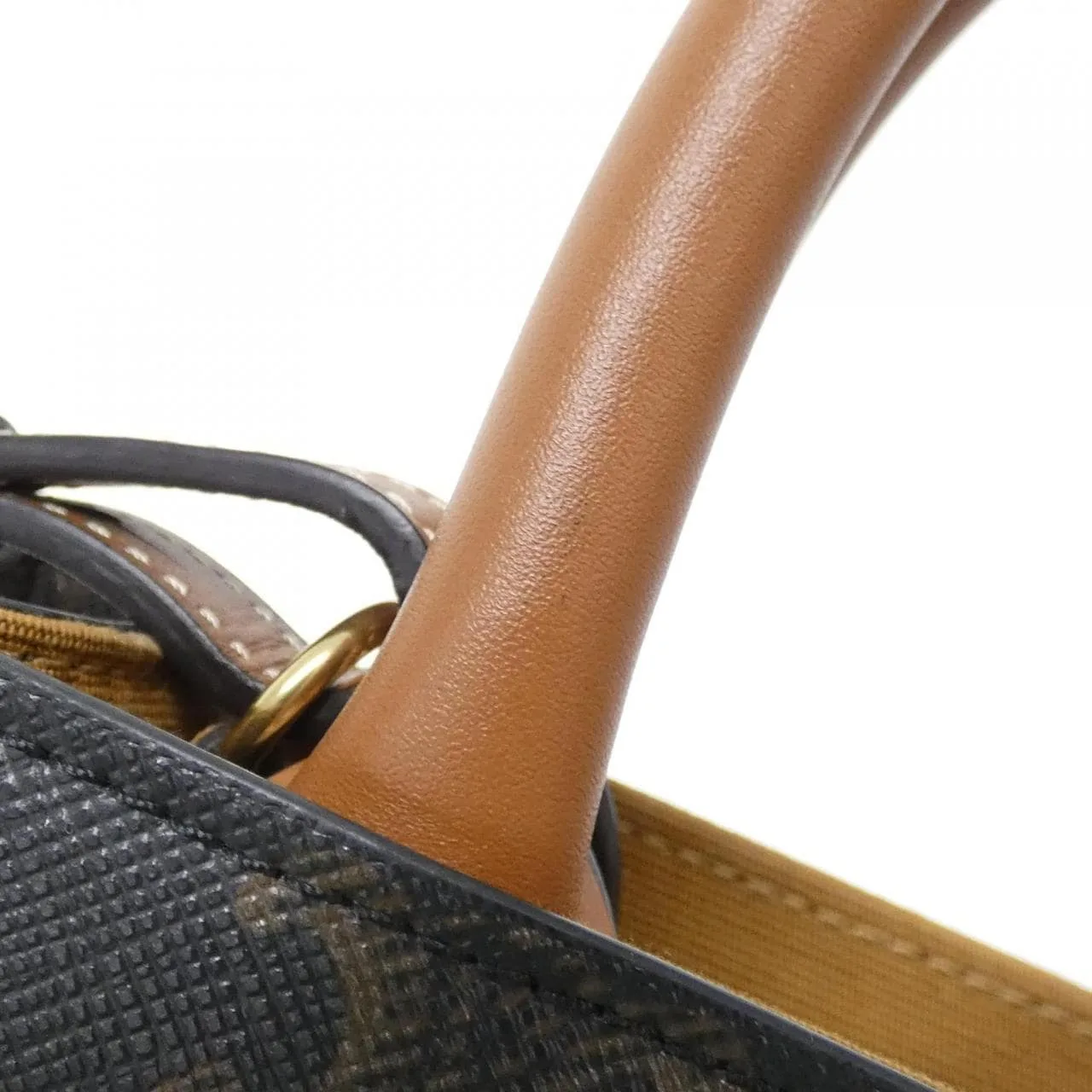 CELINE Cabas 194372BZK Handbag Canvas 黑色 帆布 中古品A - 縮圖 4