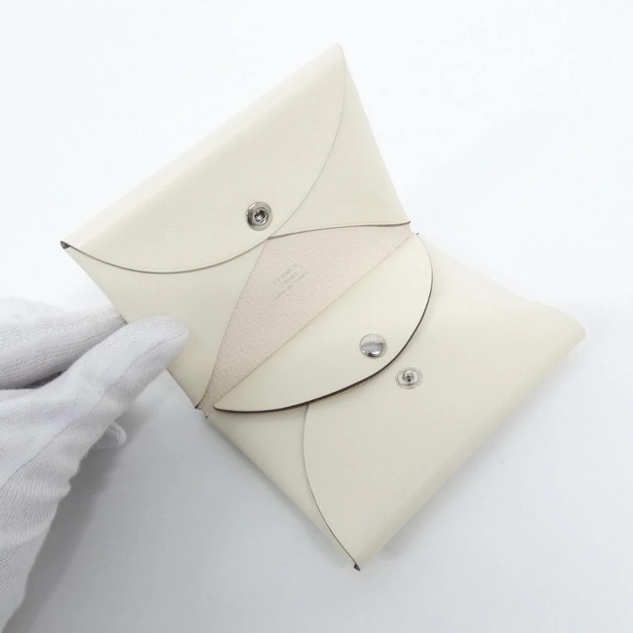 HERMES 083125CK Coin Case Swift Blue Swift Leather Rank A - Thumbnail 4