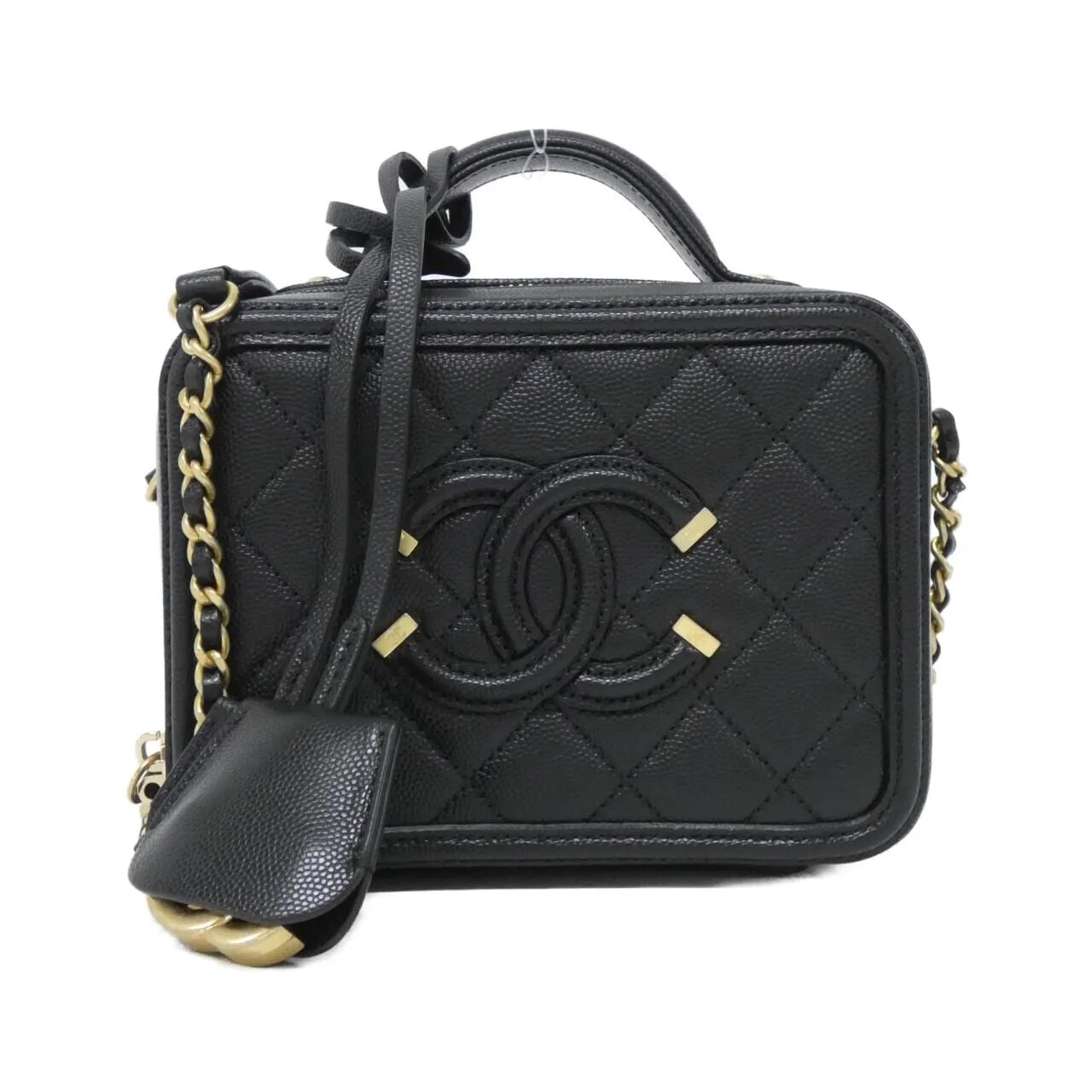 CHANEL 93342 手提包 荔枝紋牛皮 Black