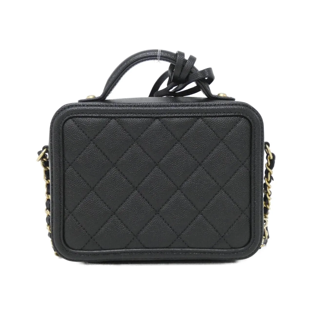 CHANEL 93342 Handbag Grained Calfskin Black Grained Calfskin Rank A - Thumbnail 2