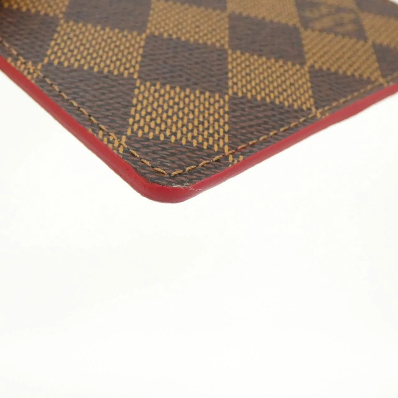 LOUIS VUITTON N61219 Card Case Damier 黑色 Damier 中古品A - 縮圖 3