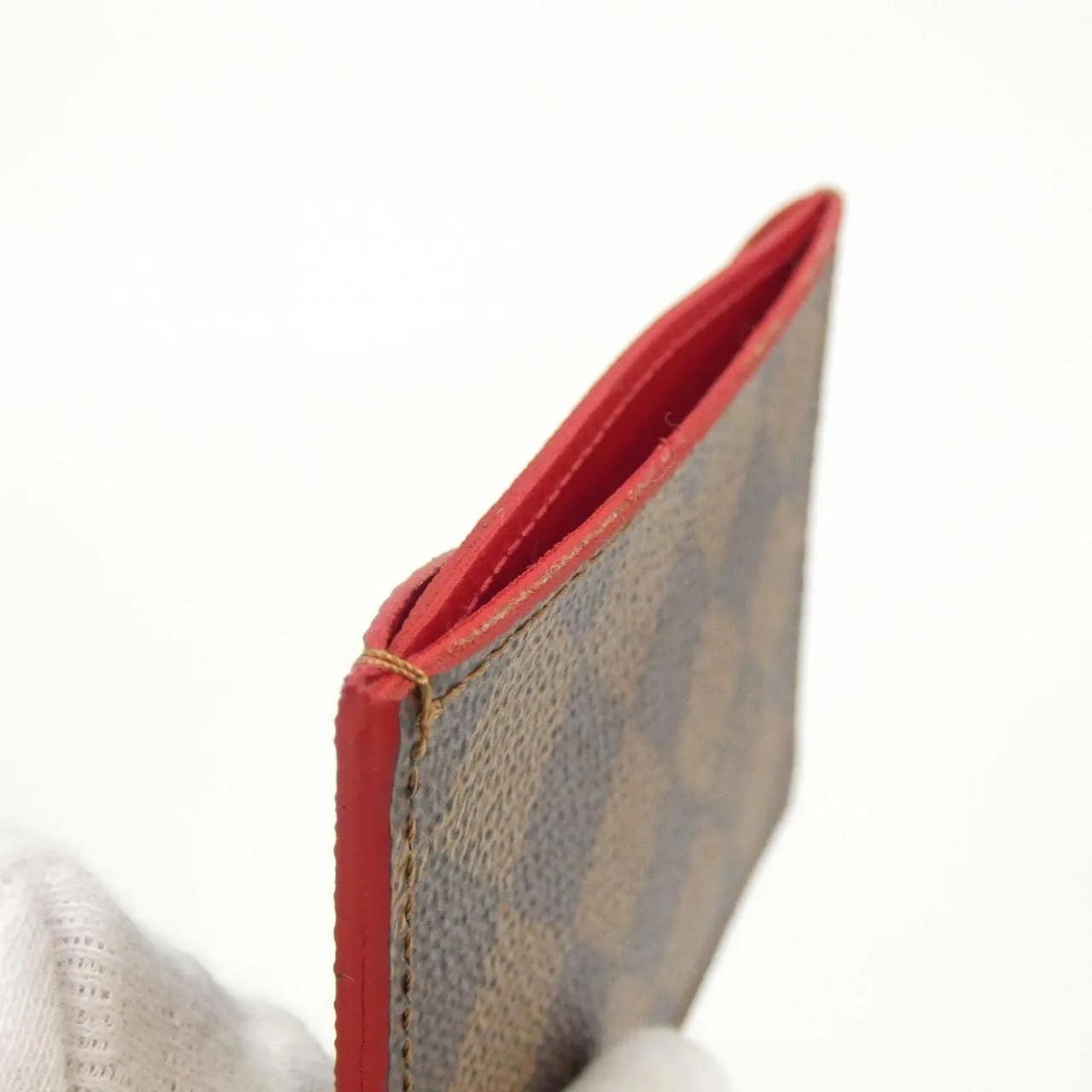 LOUIS VUITTON N61219 Card Case Damier 黑色 Damier 中古品A - 縮圖 4