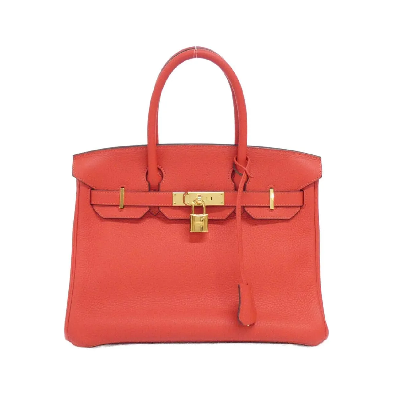 HERMES Birkin 025789CC Handbag Clemence Rouge