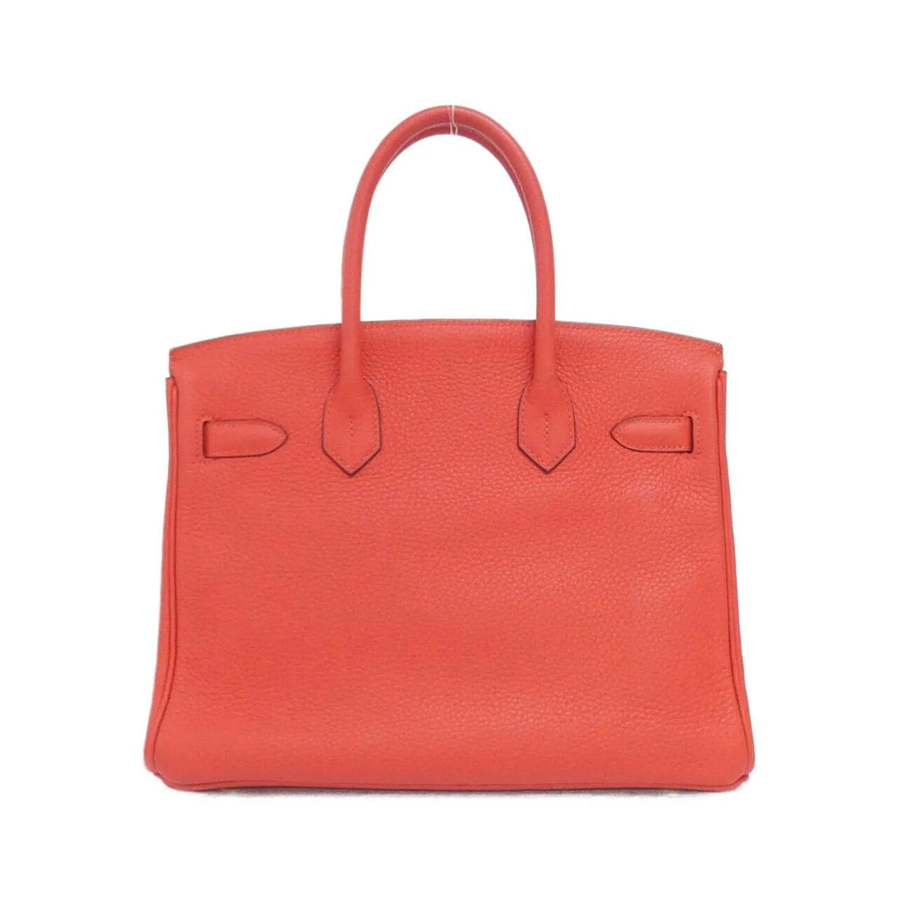 HERMES Birkin 025789CC Handbag Clemence Rouge Clemence Leather Rank A - Thumbnail 2
