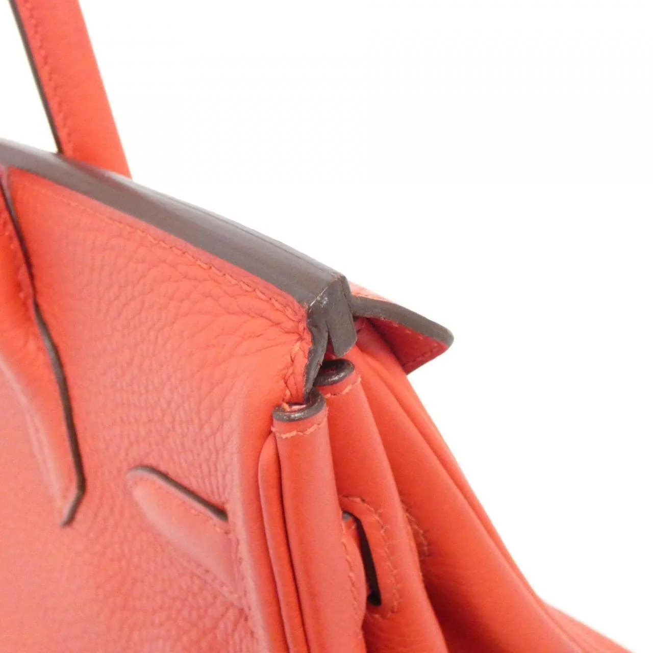 HERMES Birkin 025789CC Handbag Clemence Rouge Clemence Leather Rank A - Thumbnail 6