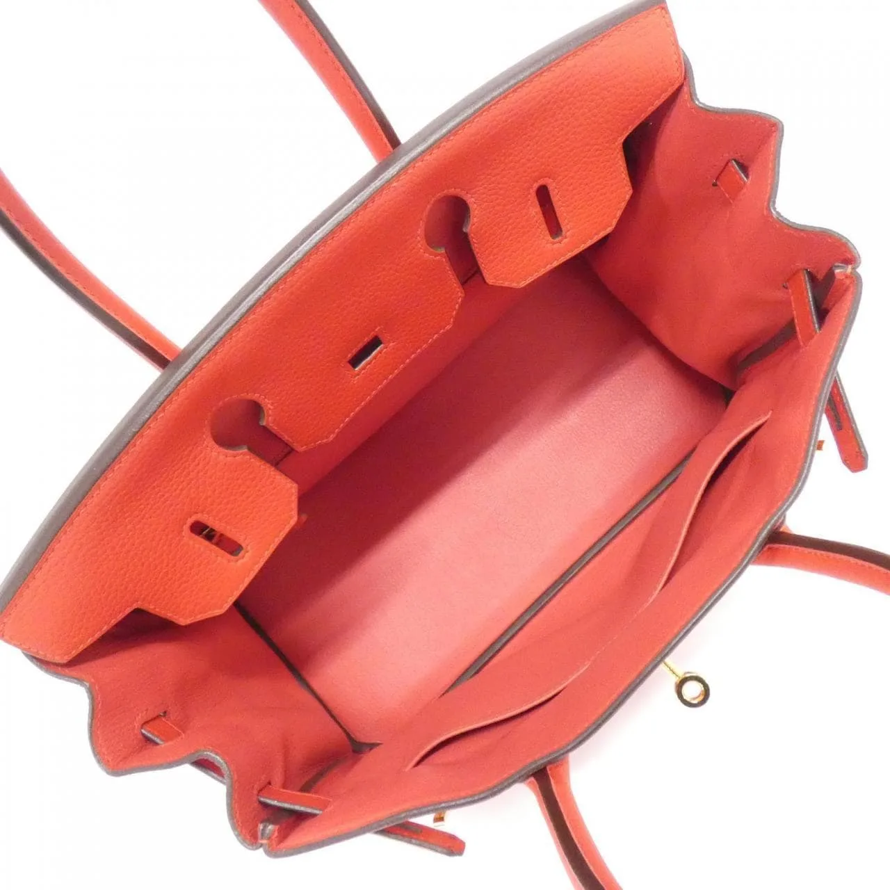 HERMES Birkin 025789CC Handbag Clemence Rouge Clemence Leather Rank A - Thumbnail 9