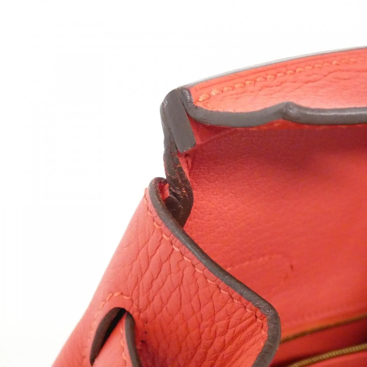 HERMES Birkin 025789CC Handbag Clemence Rouge Clemence Leather Rank A - Thumbnail 10