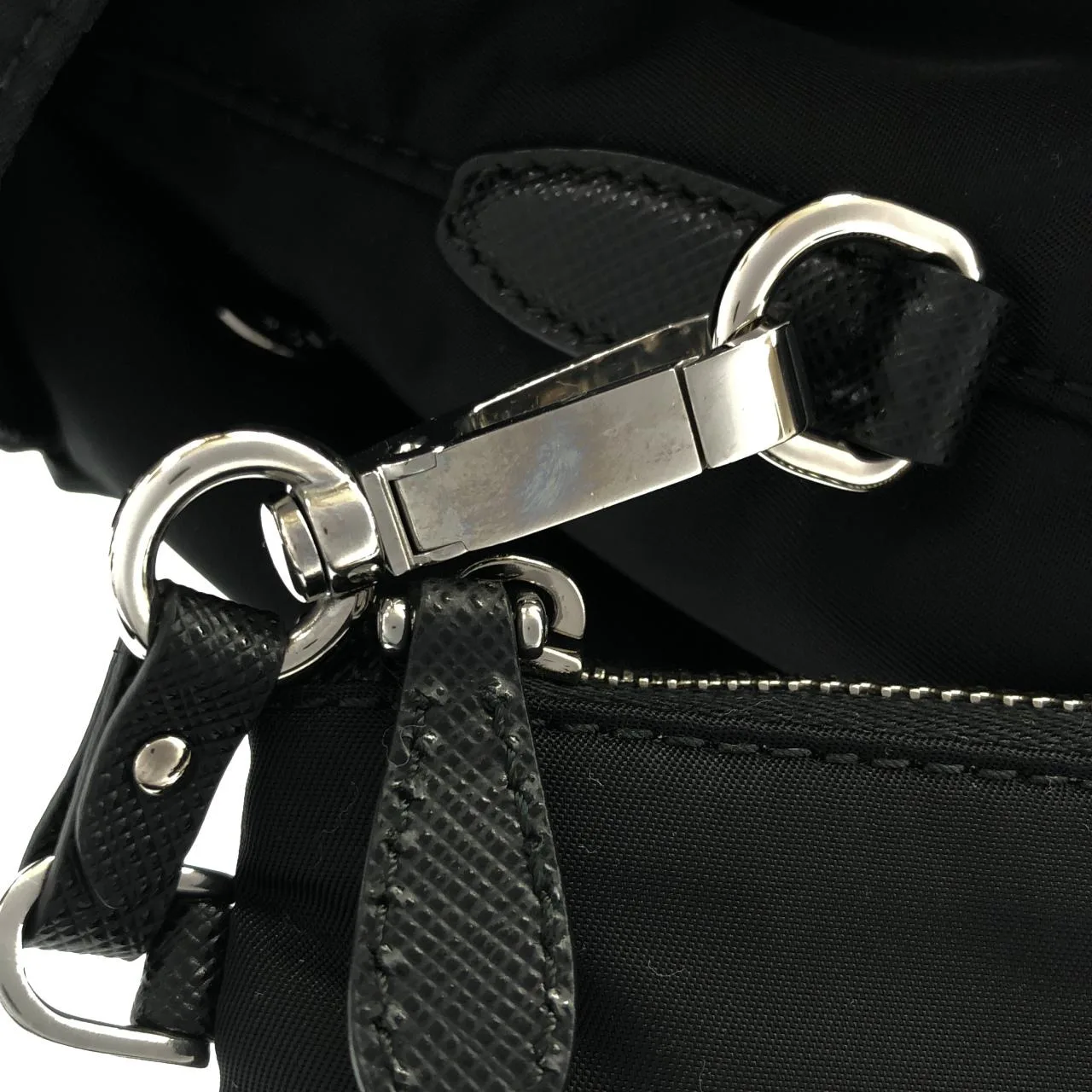 PRADA 1BZ811 背包 黑色 中古品A - 縮圖 6
