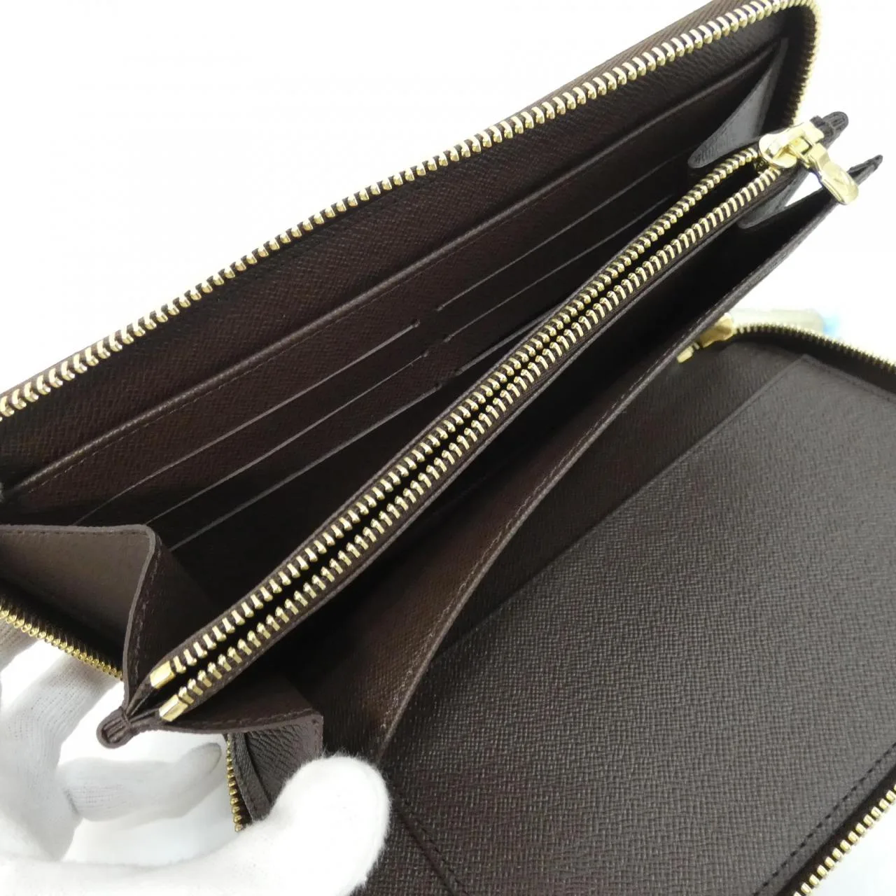 LOUIS VUITTON N60003 Wallet Damier Black Damier Rank A - Thumbnail 4