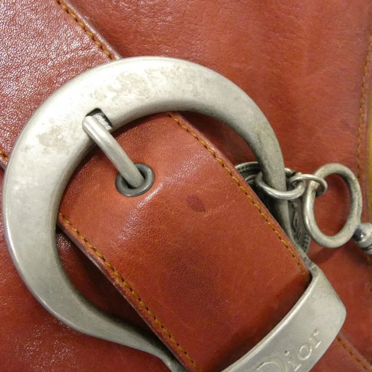 DIOR WAC44923 Shoulder Leather Bordeaux Leather Rank B - Thumbnail 8