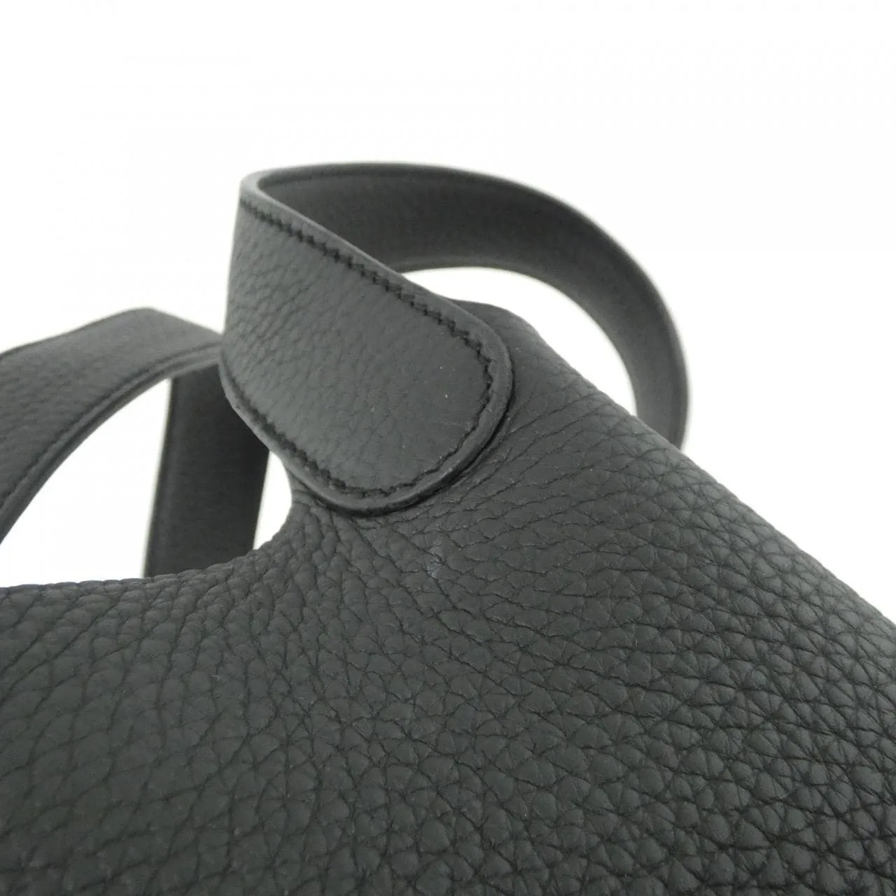 HERMES Picotin 060991CC Handbag Clemence Black Clemence Leather Rank A - Thumbnail 4