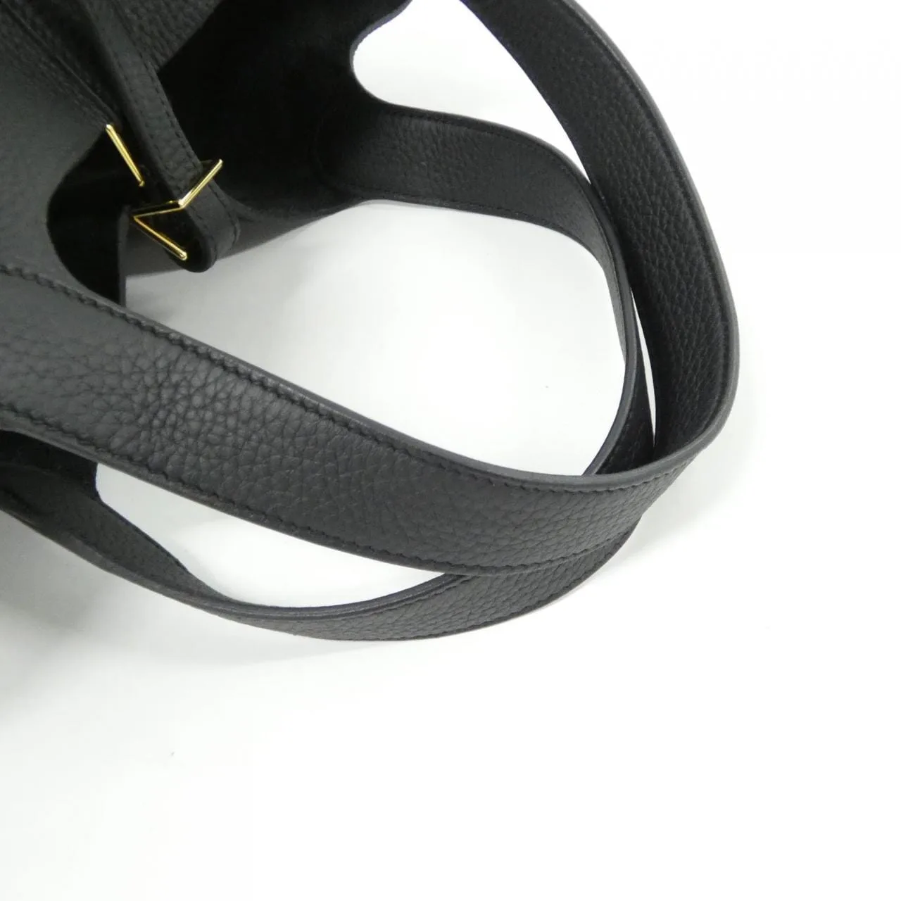 HERMES Picotin 060991CC Handbag Clemence Black Clemence Leather Rank A - Thumbnail 6